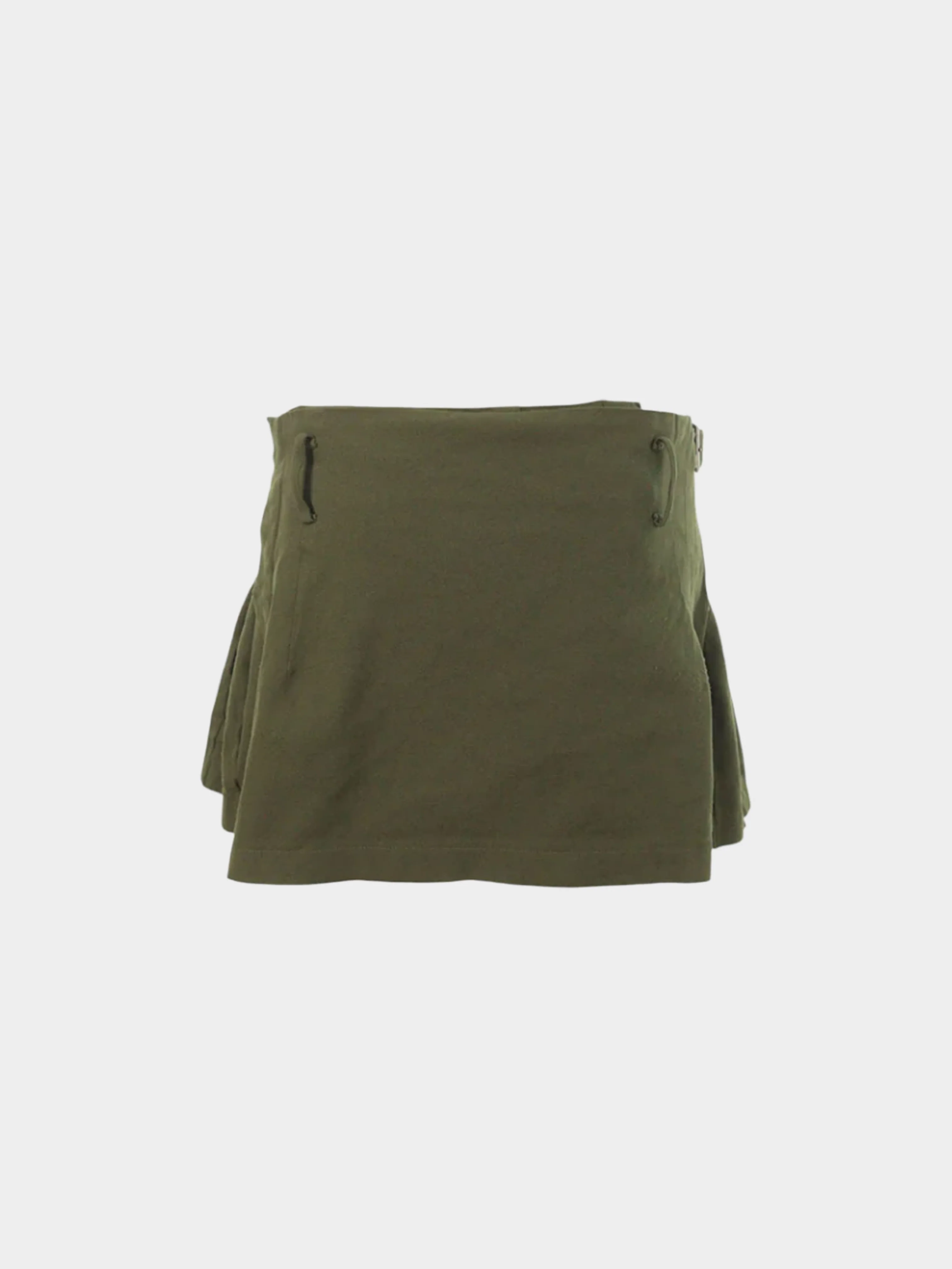 Comme des Garçons SS 2010 Olive Green Mini Pleated Skirt - Image 2