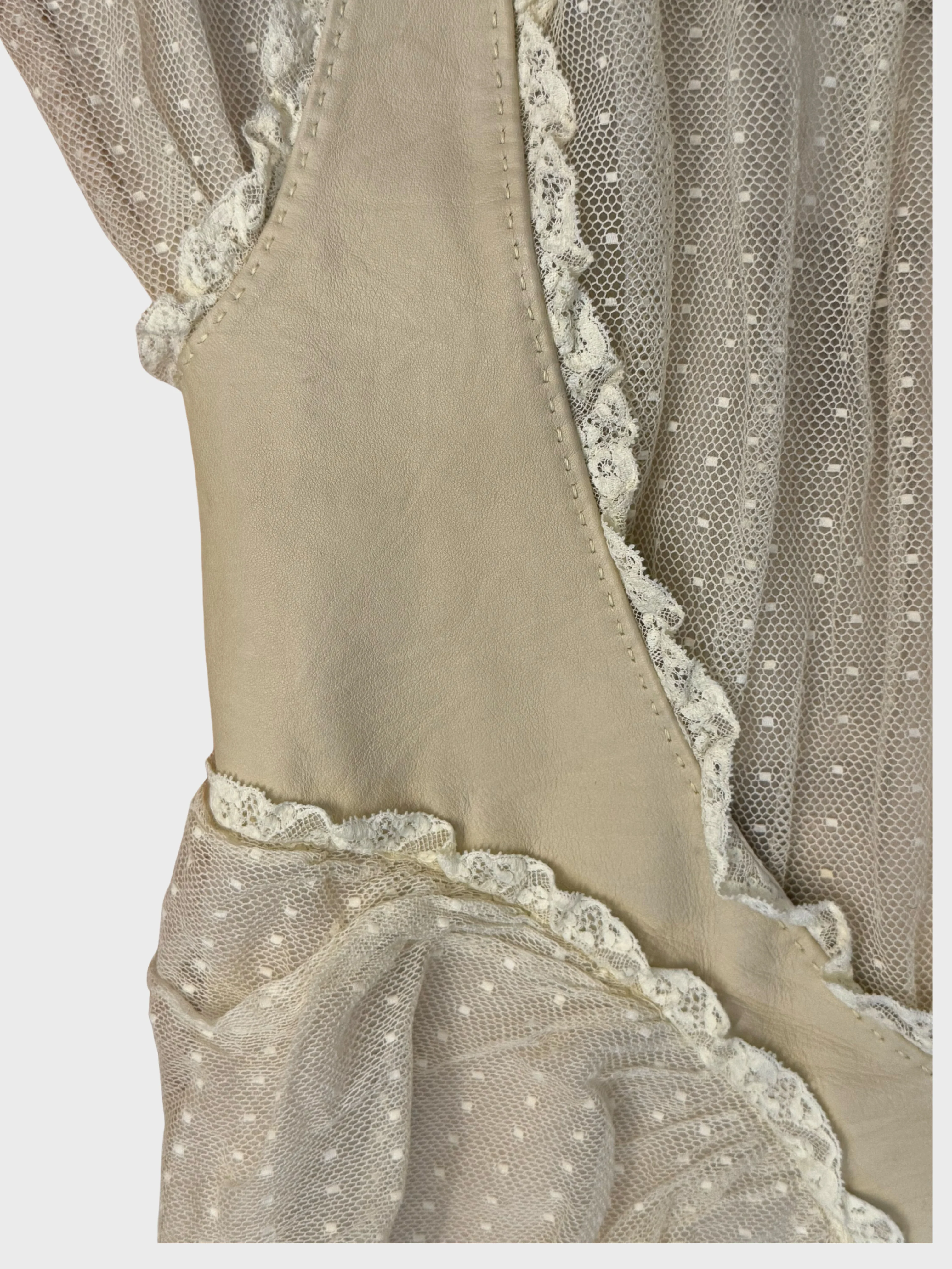 Alexander McQueen SS 2005 Ivory Lace Corset Top - Image 3