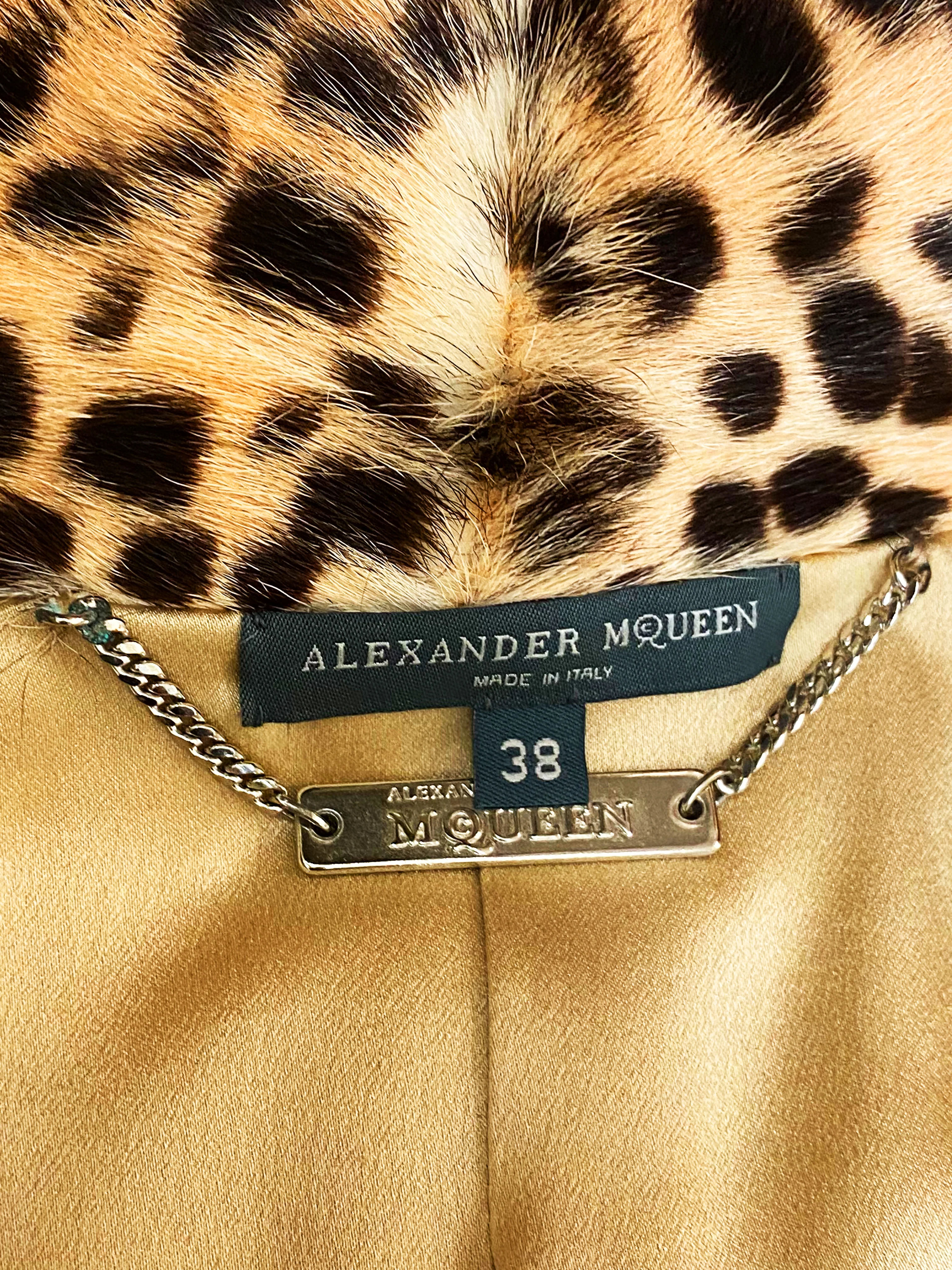 Alexander McQueen 2010 Rare Leopard Goat Fur Jacket - Image 3