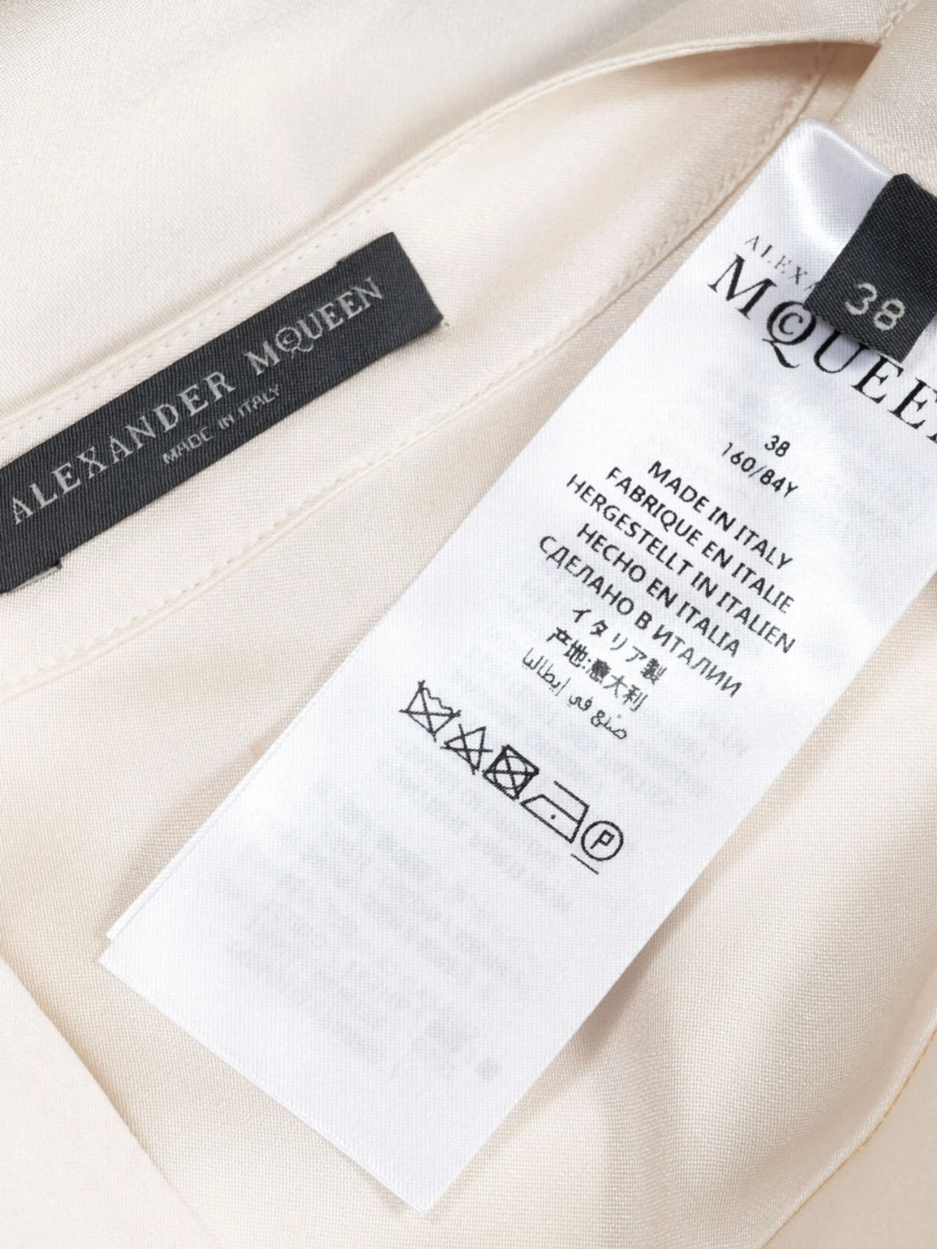 Alexander McQueen 2010s Ivory Silk Long Sleeve Blouse with Fringes - Image 3