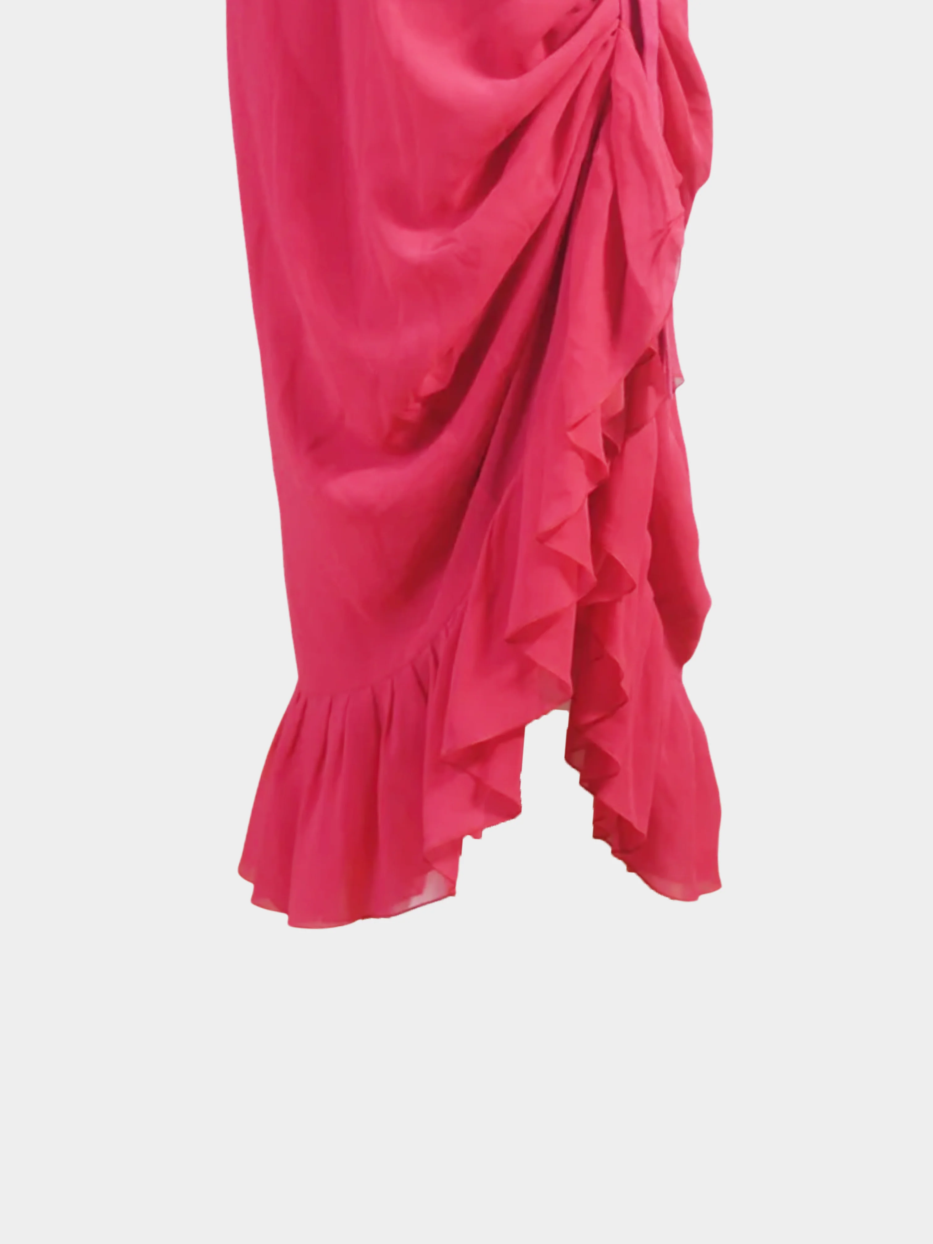 Armani SS 2002 Pink Beaded Top and Chiffon Skirt Set - Image 3