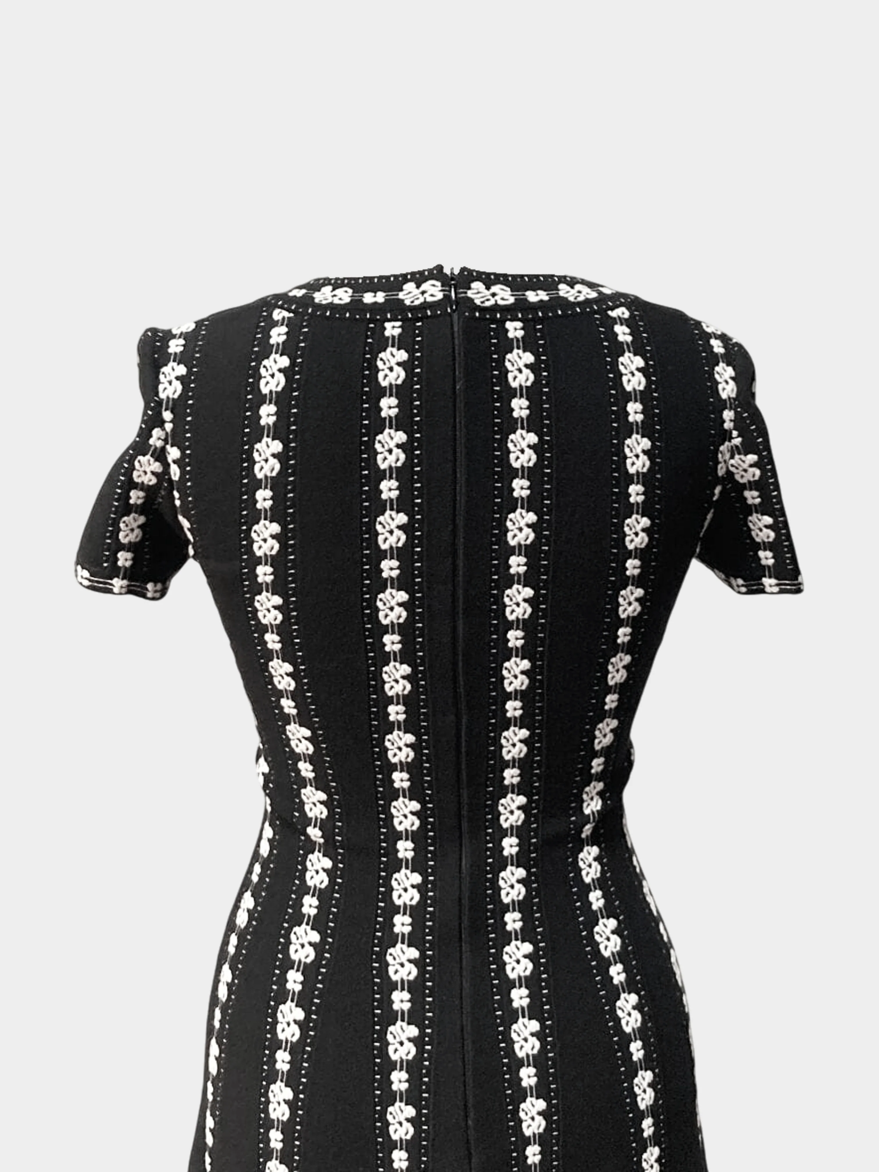 Azzedine Alaïa 2010s Black and White Knit Maxi Dress - Image 3