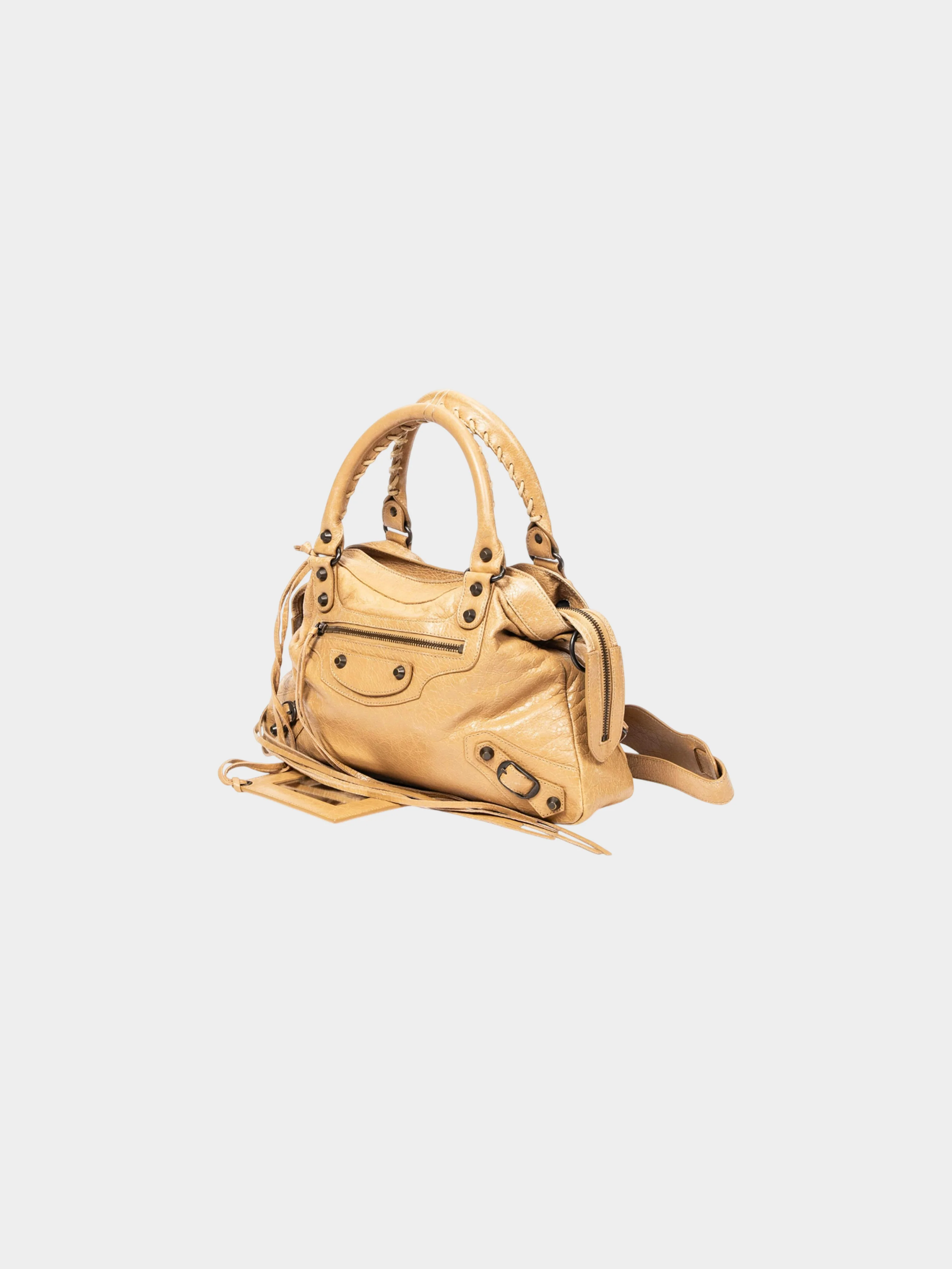 Balenciaga 2000s Beige Calfskin Leather Classic City Bag - Image 3