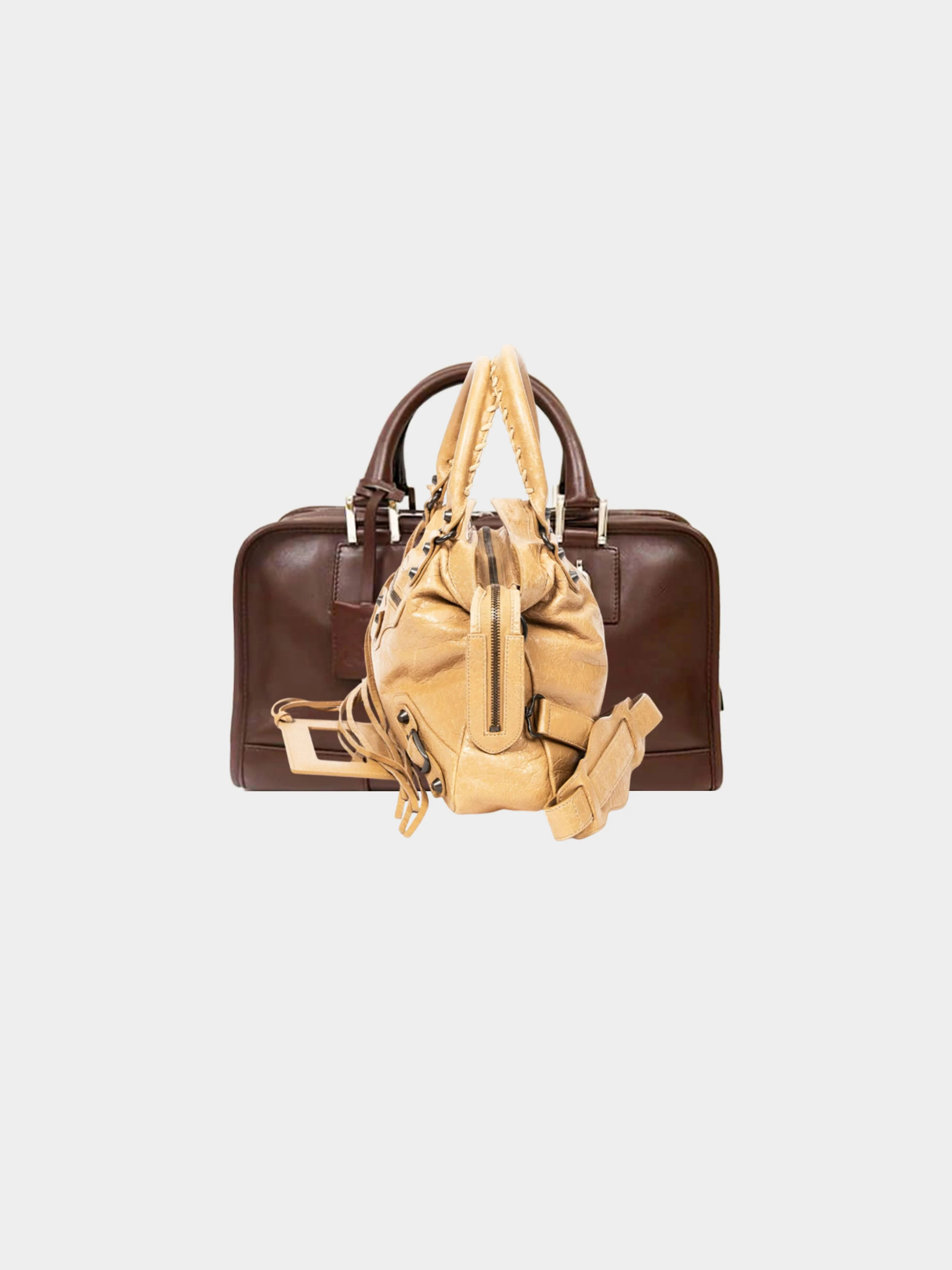 Balenciaga 2000s Beige Calfskin Leather Classic City Bag - Image 4
