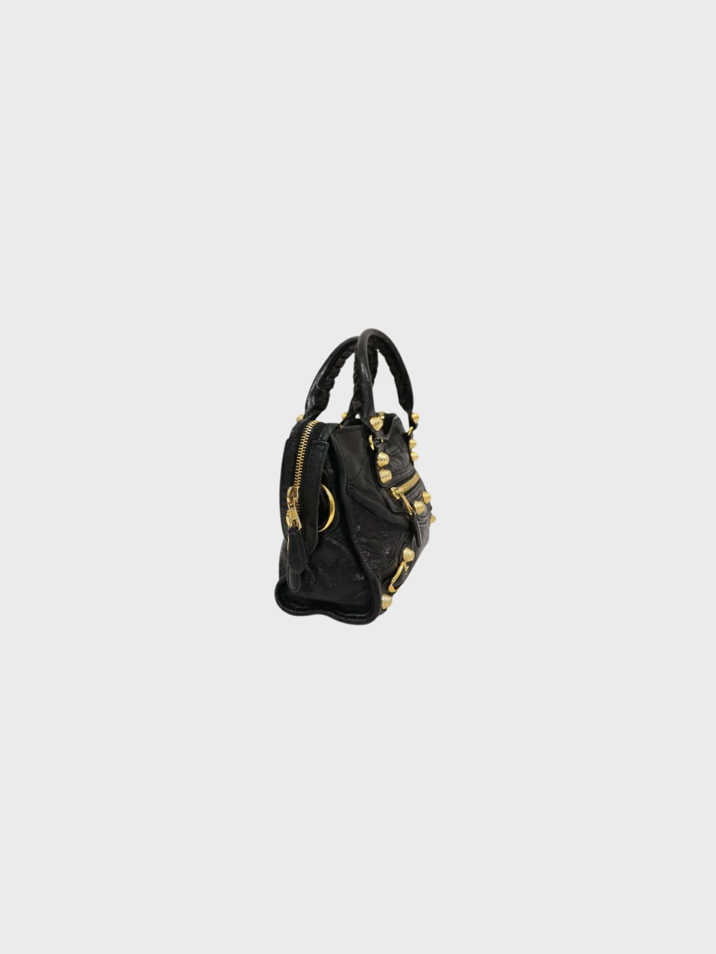 Balenciaga 2000s Black Leather Giant Mini City Bag - Image 3