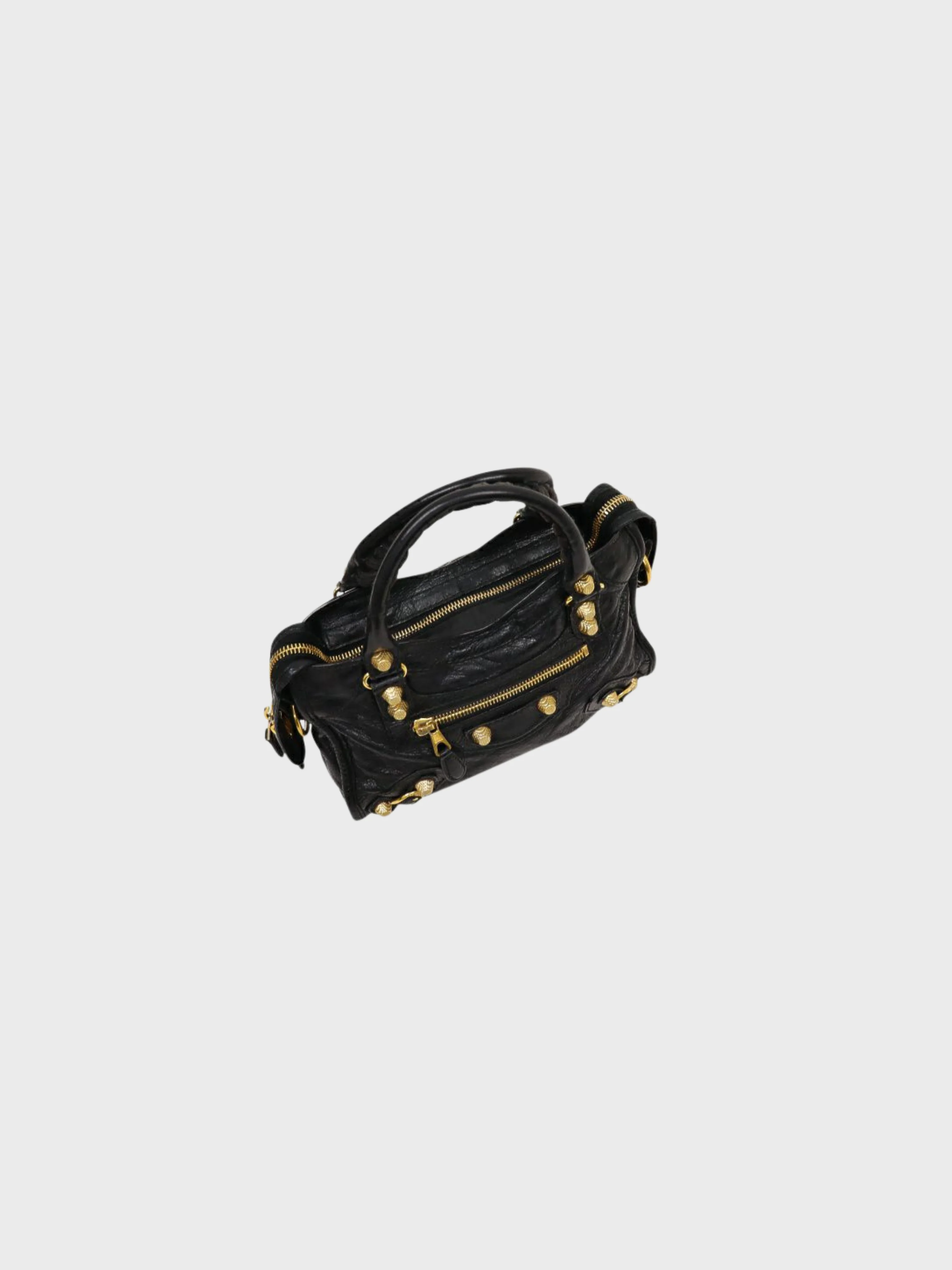 Balenciaga 2000s Black Leather Giant Mini City Bag - Image 4