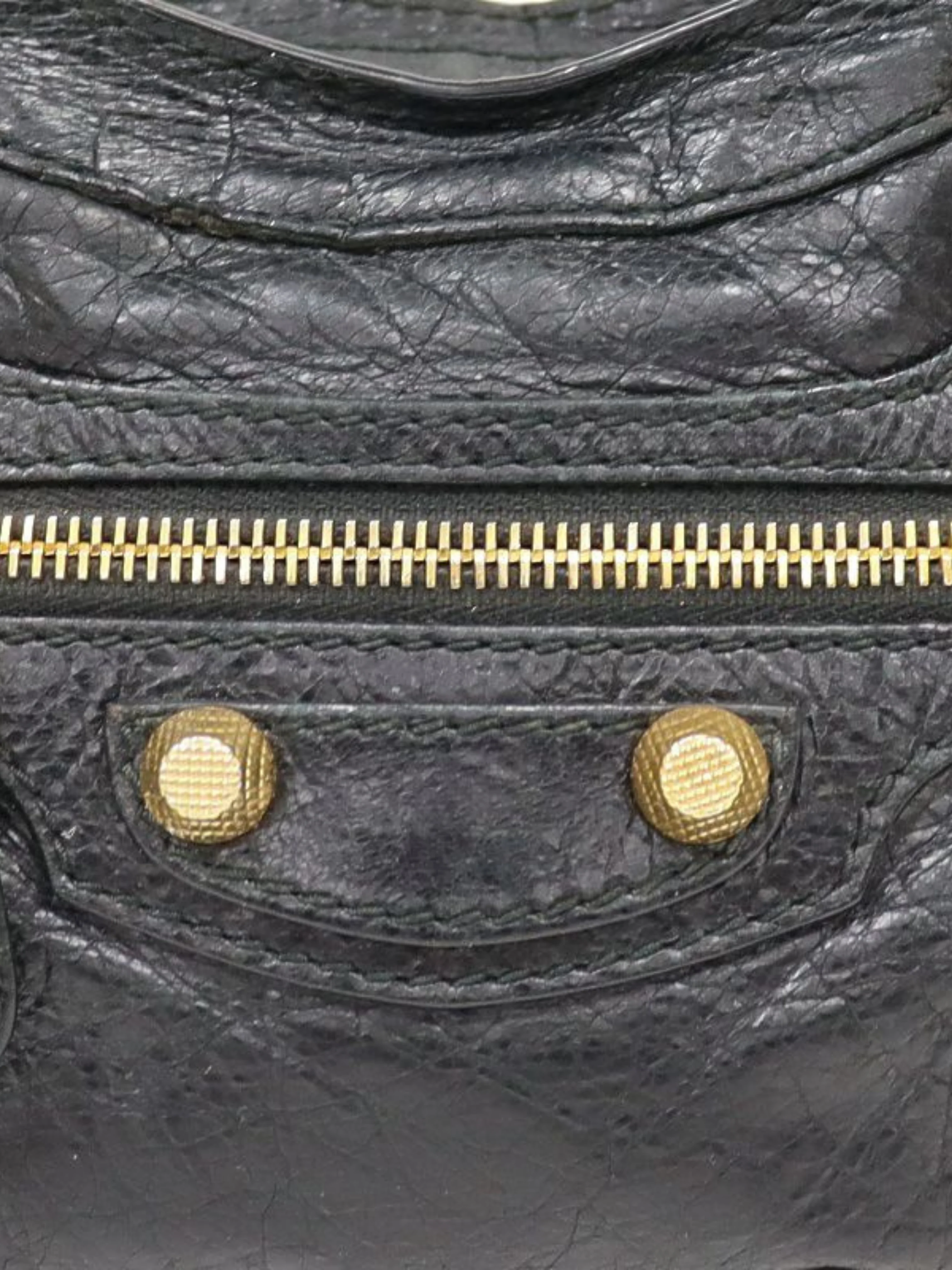 Balenciaga 2000s Black Leather Giant Mini City Bag - Image 7