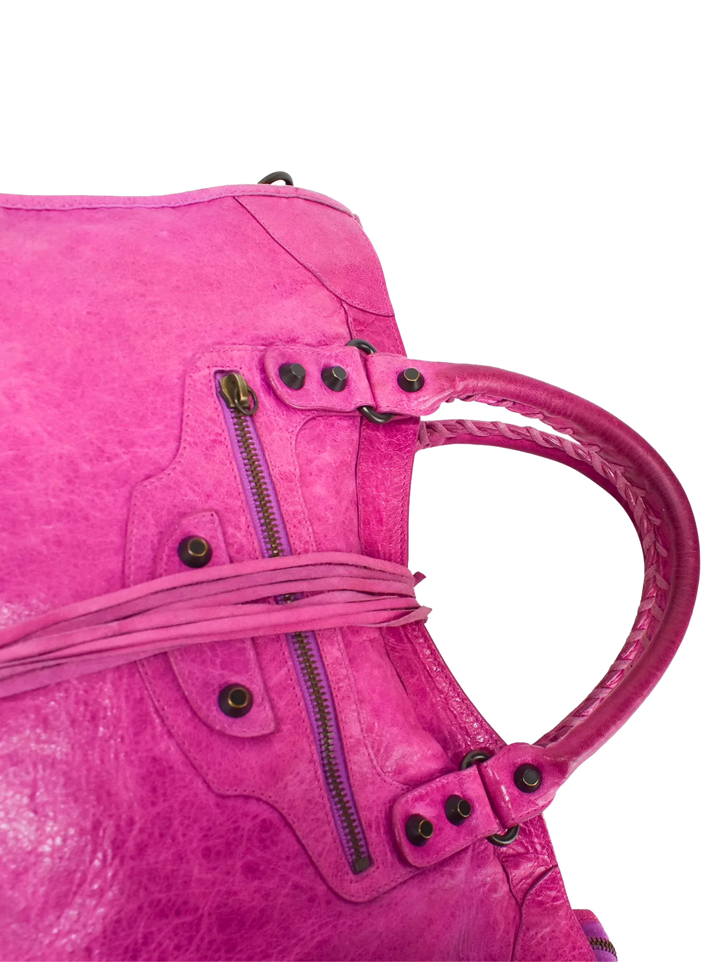 Balenciaga 2010's Fuschia Medium City Bag - Image 4