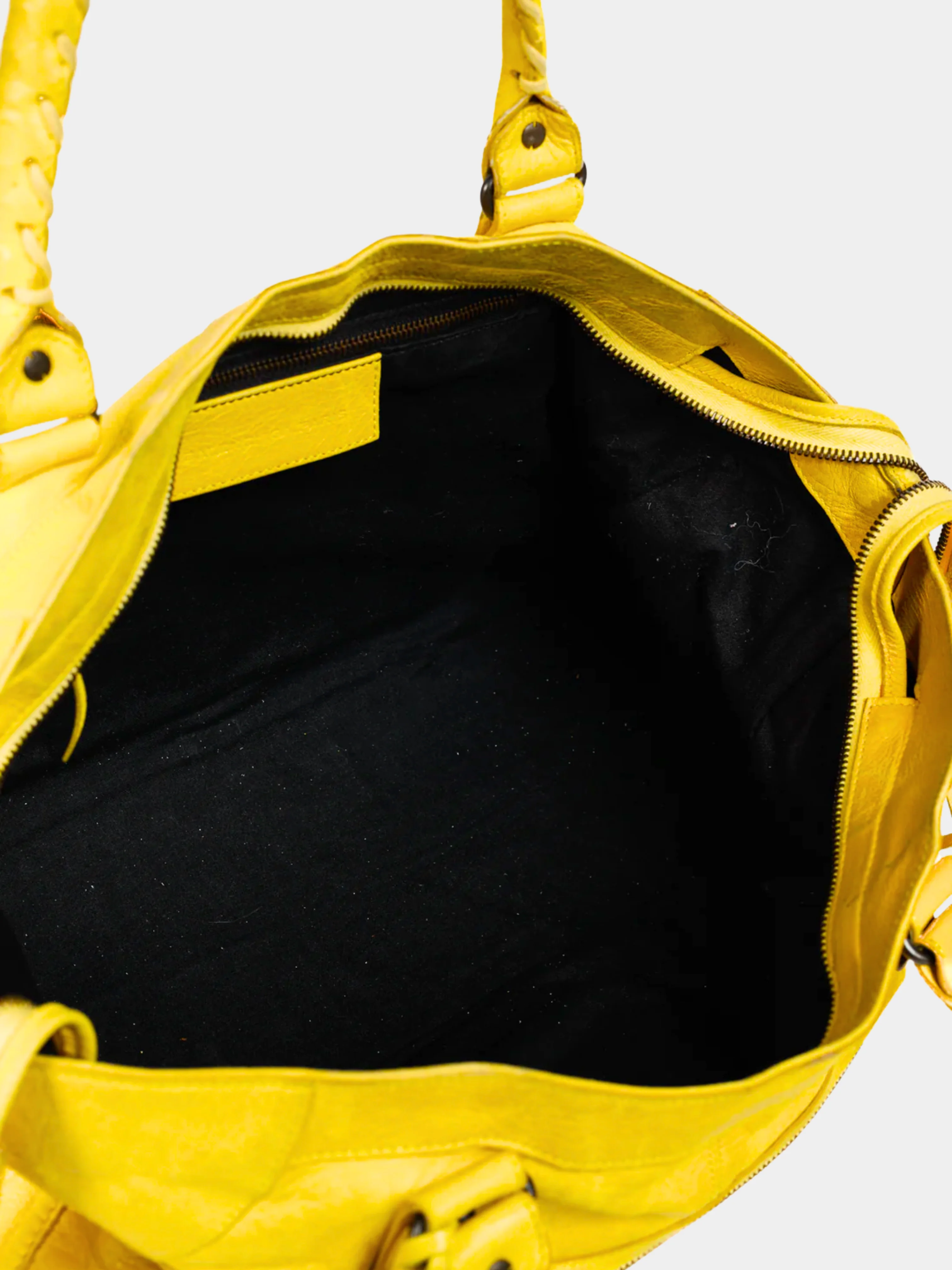 Balenciaga 2011 Yellow Part Time Mimosa Leather Tassel Shoulder Bag - Image 3