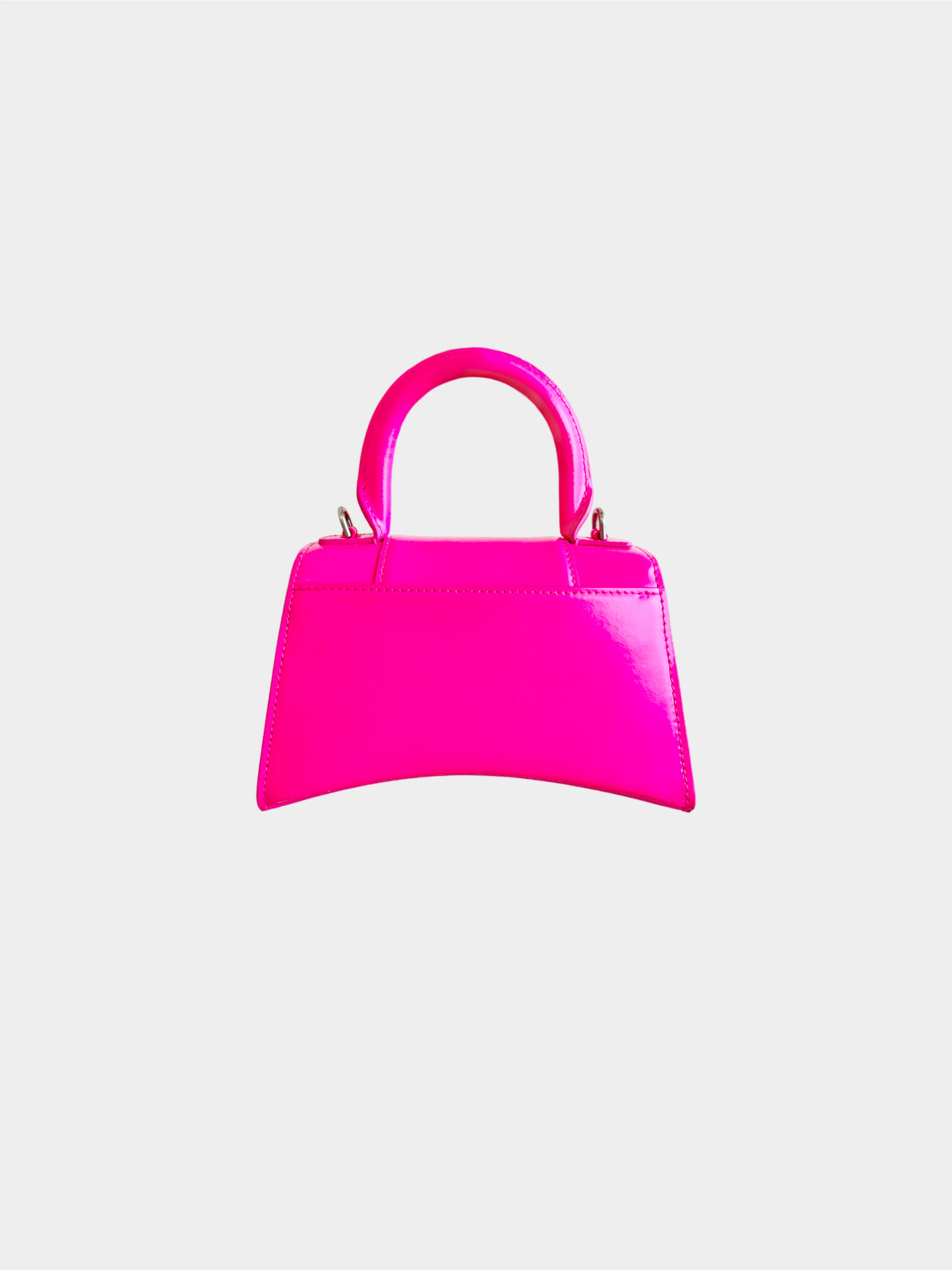 Balenciaga 2023 Hot Pink XS Hourglass Two-Way Leather Bag - Image 2