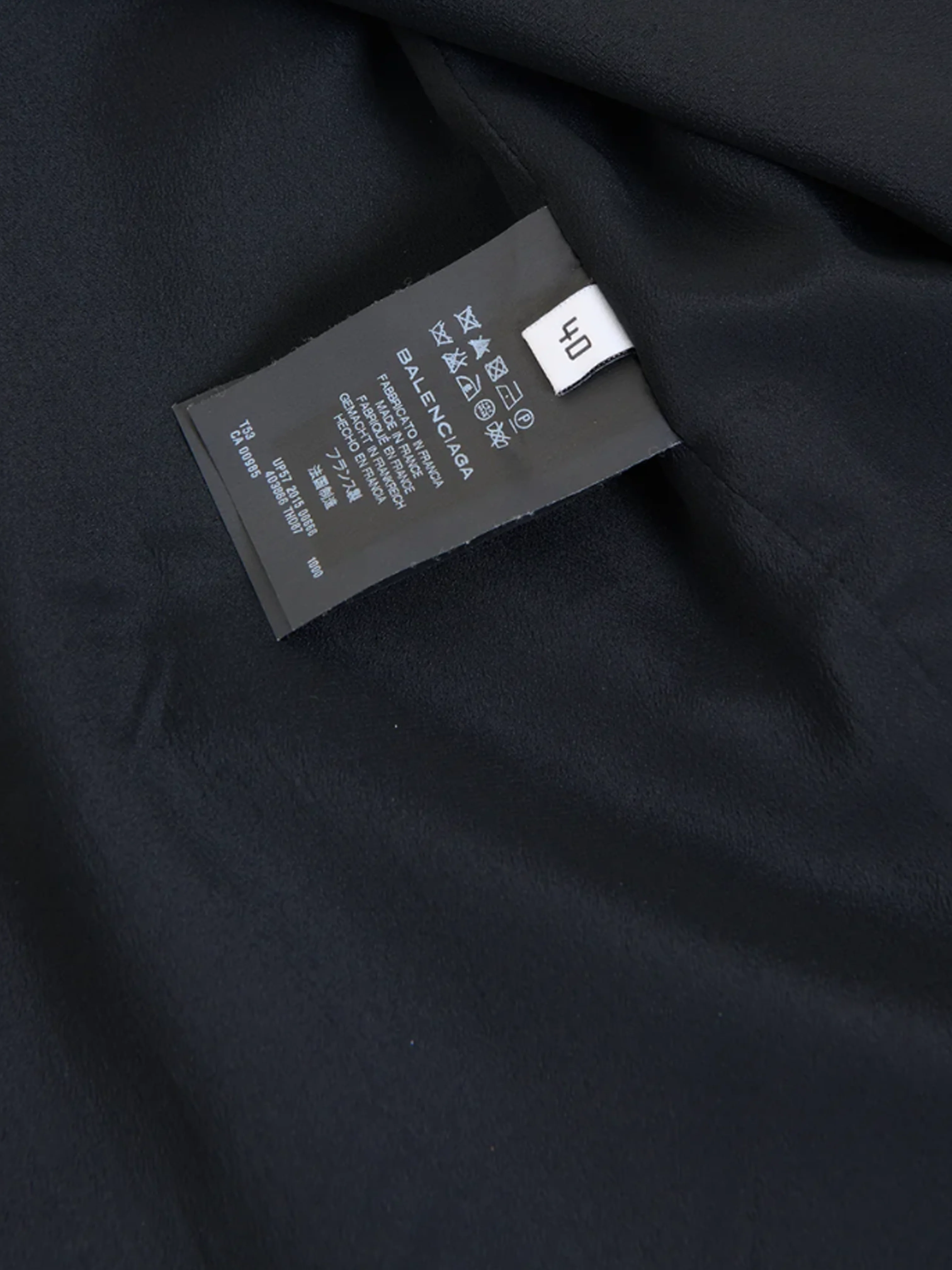 Balenciaga FW 2015 Black Buckle Draped Top - Image 5
