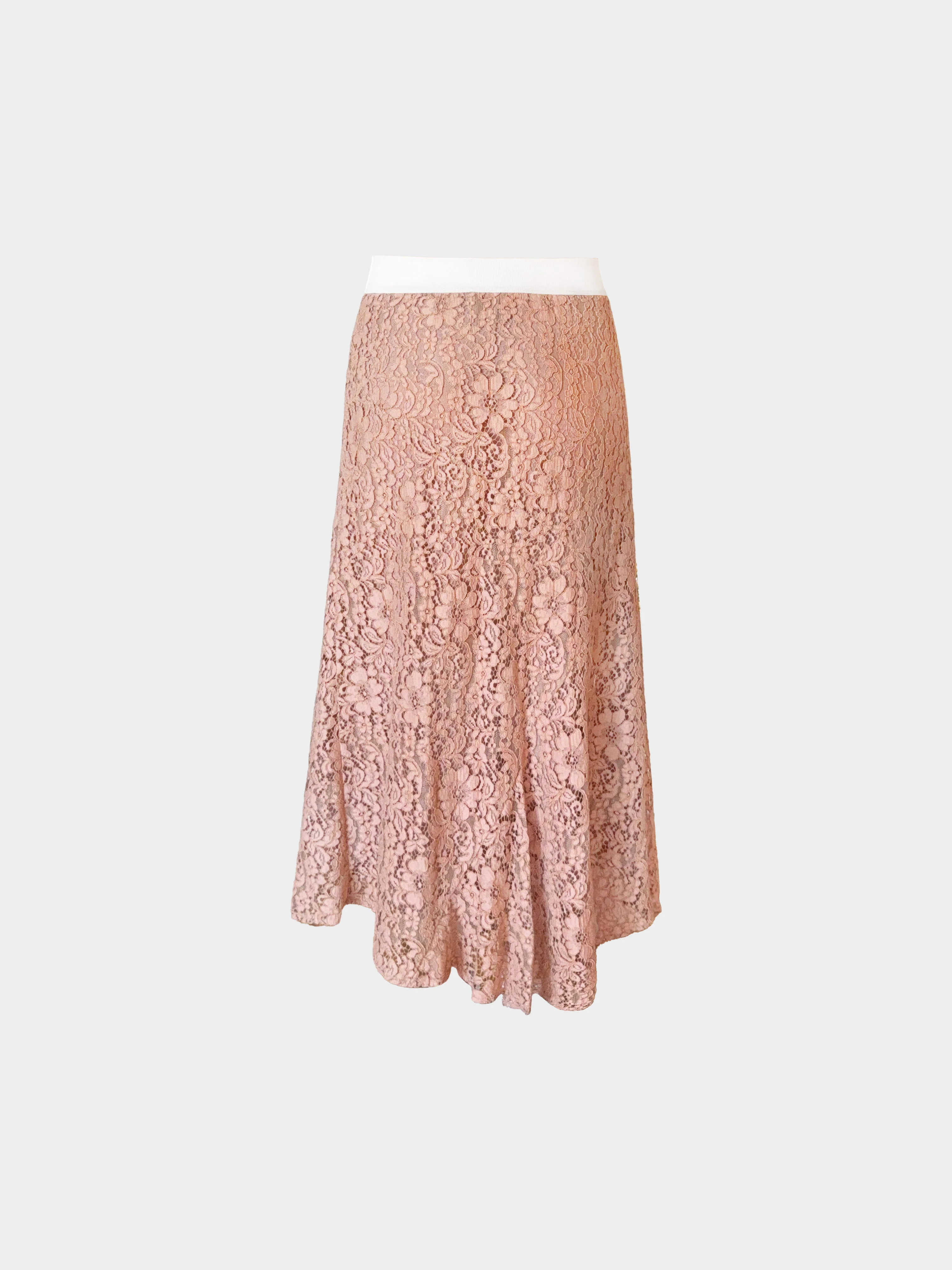 Blumarine Blugirl 2010s Pink Floral Lace Maxi Skirt - Image 2