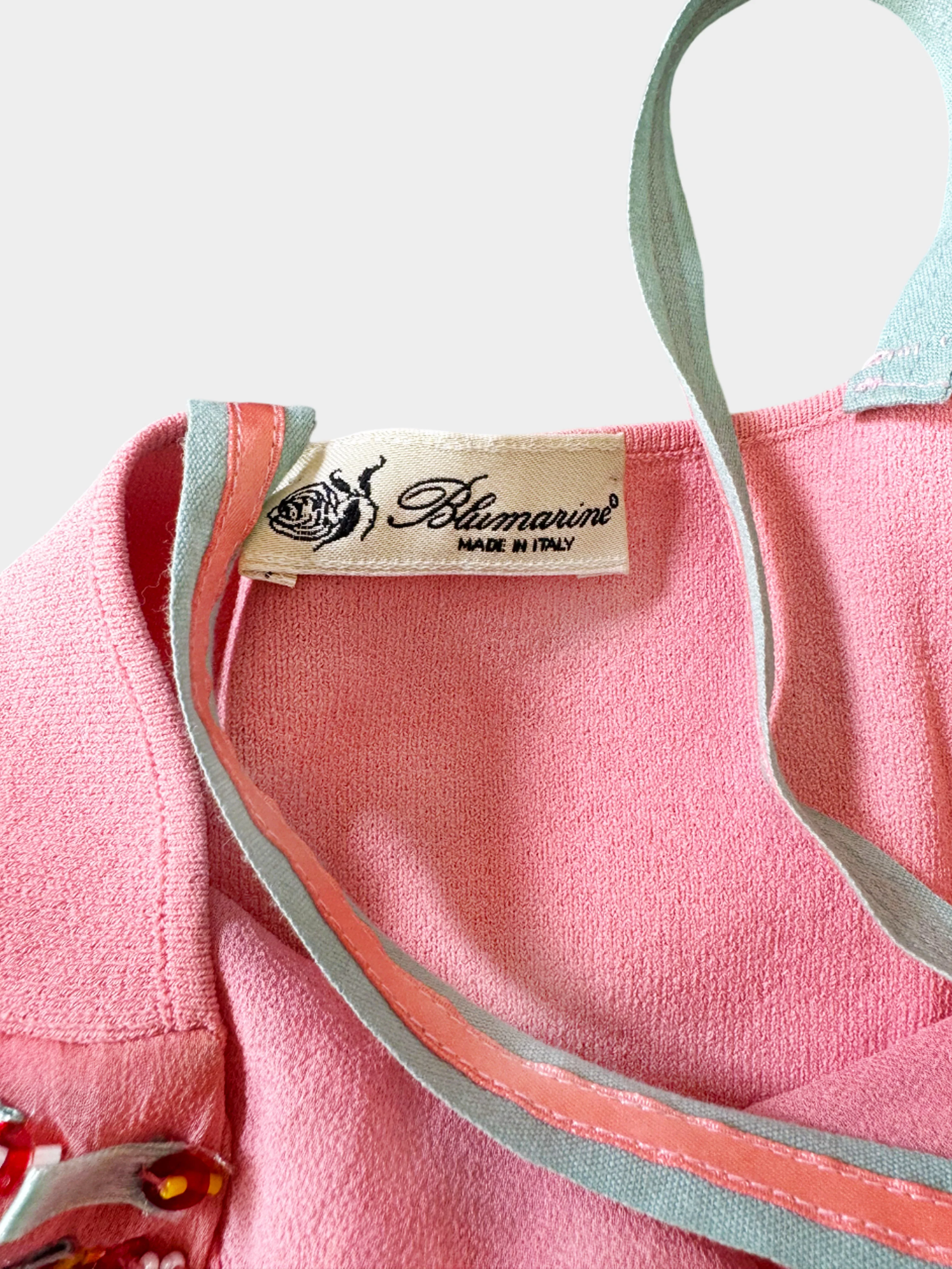 Blumarine 2000s Pink Embellished Sleeveless Top - Image 4