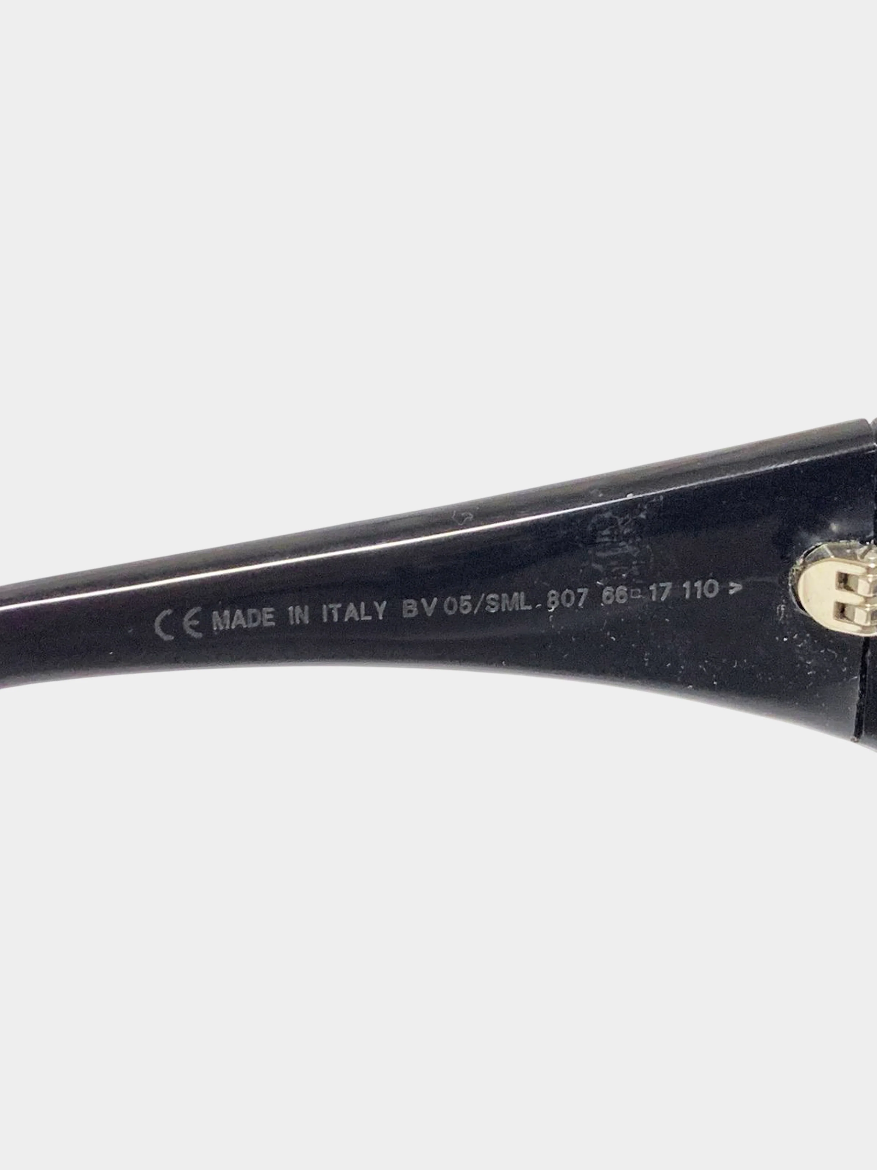 Bottega Veneta 2010s Black Acetate Sunglasses - Image 3