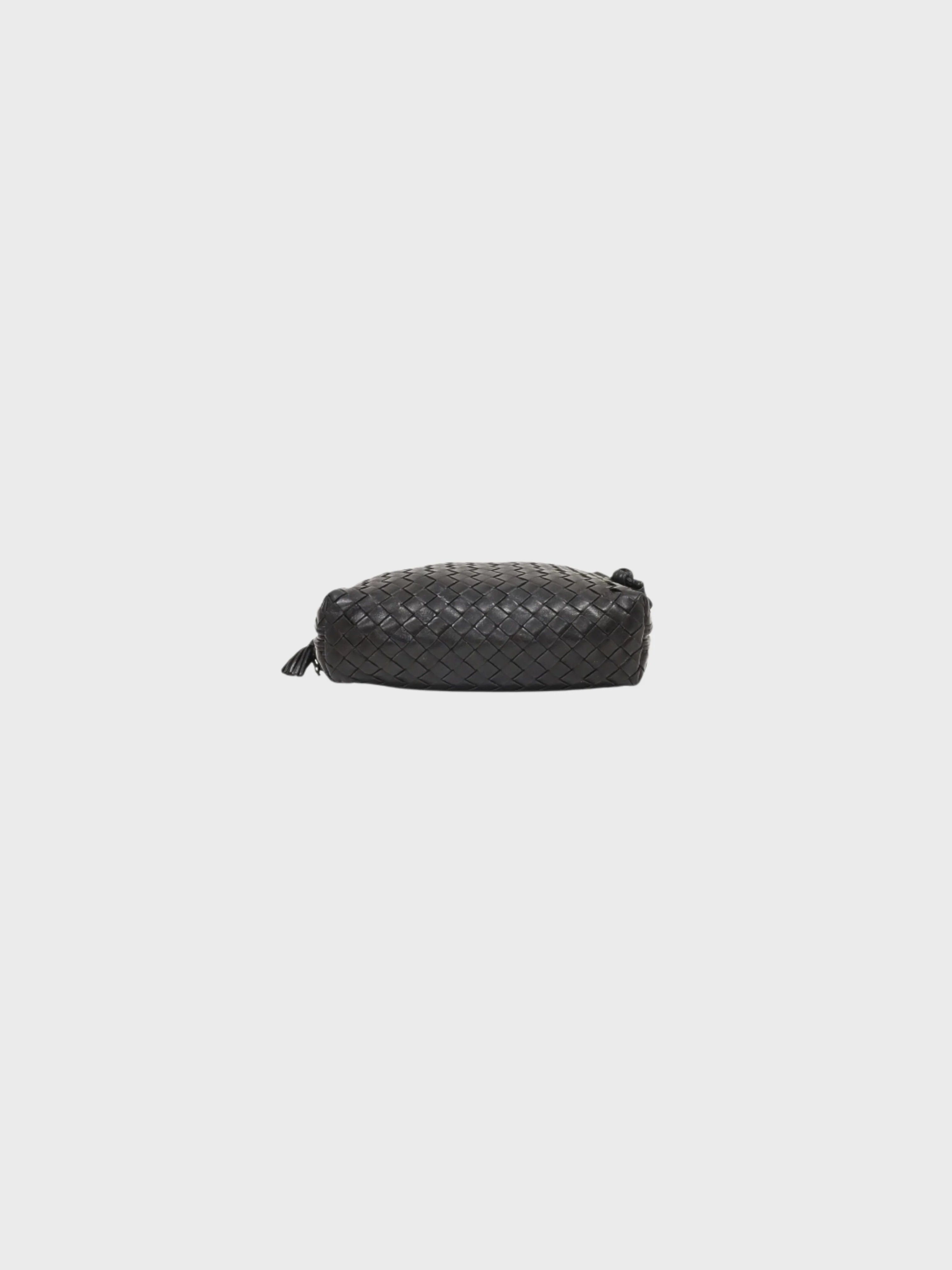 Bottega Veneta 2010s Black Intrecciato Leather Shoulder Bag - Image 5