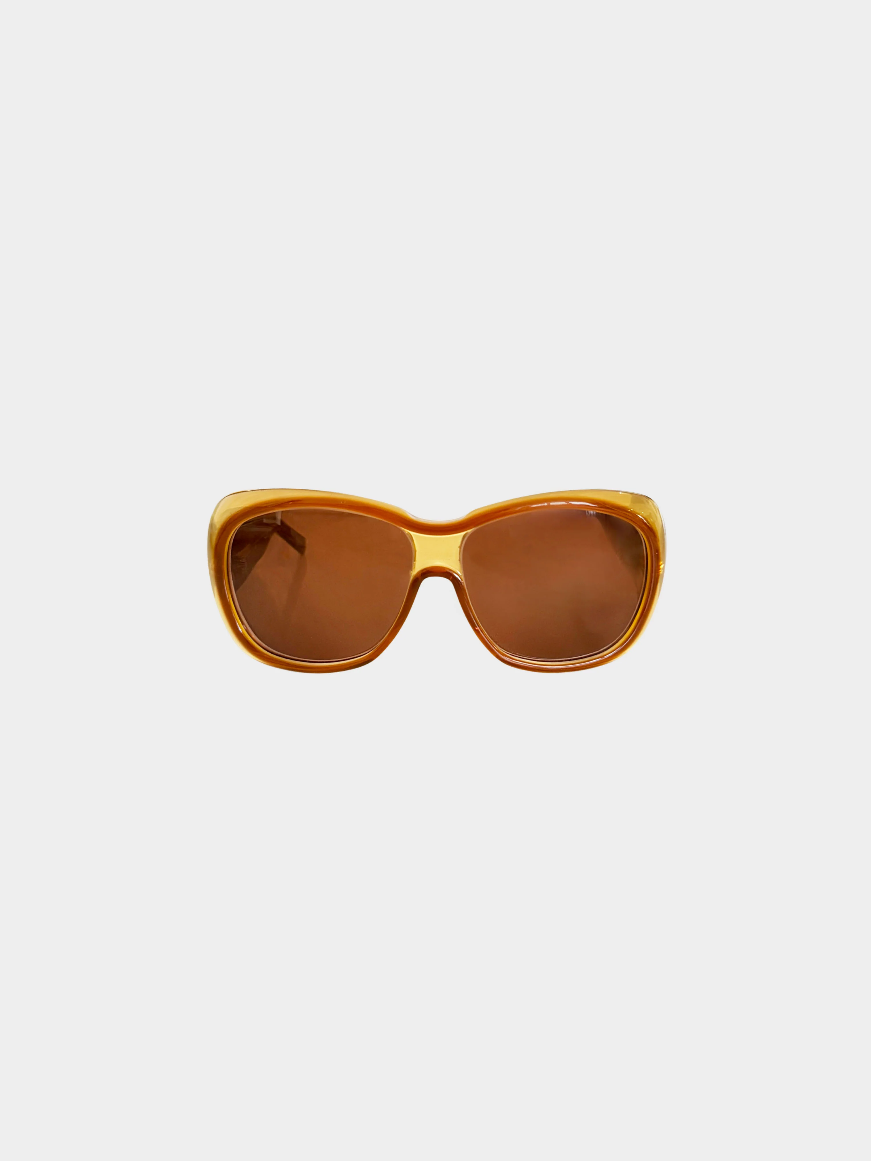 Bottega Veneta 2000s Brown Chunky Round Frame Sunglasses - Image 2