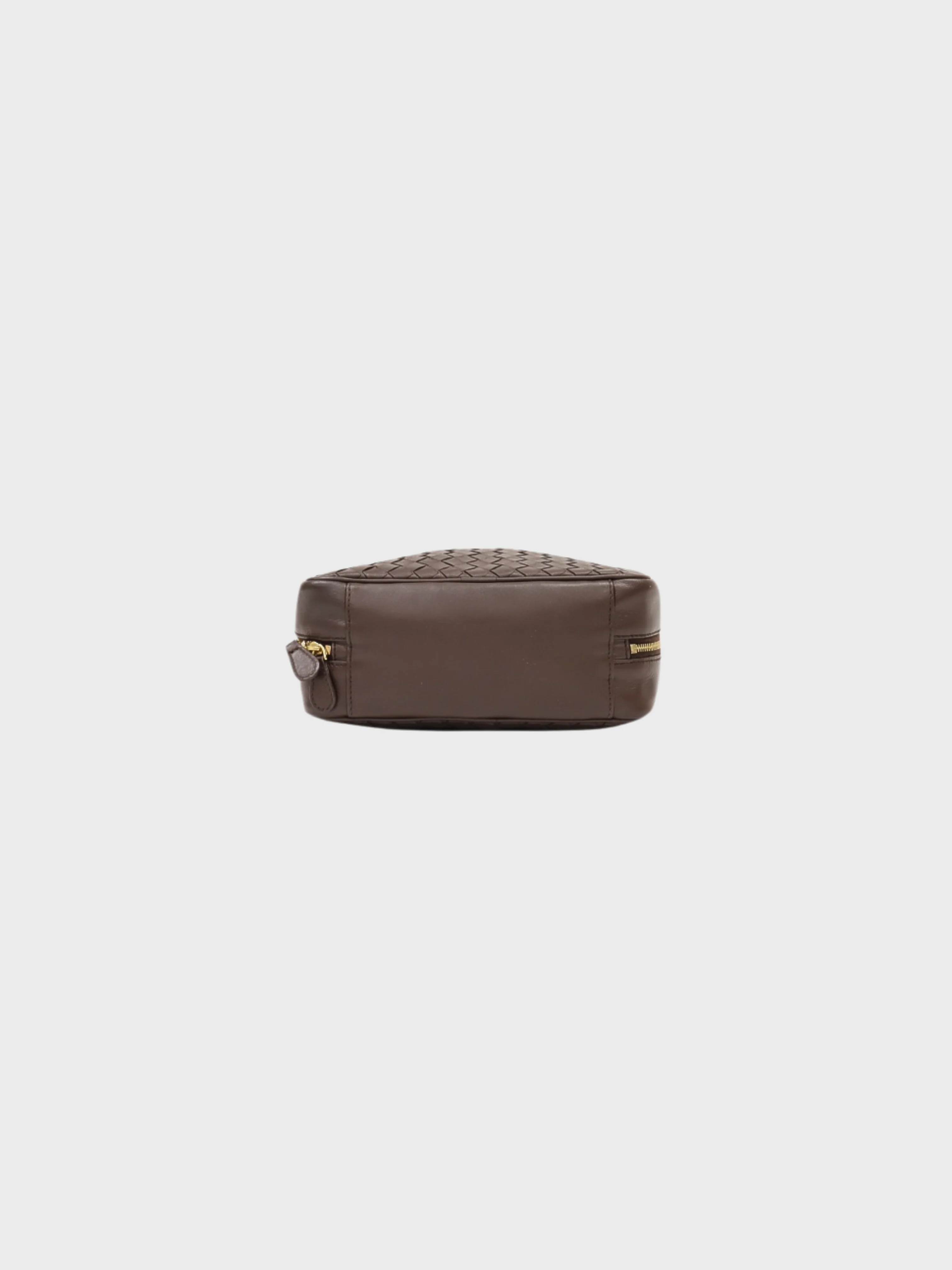 Bottega Veneta 2000s Brown Intrecciato Leather Handbag - Image 4