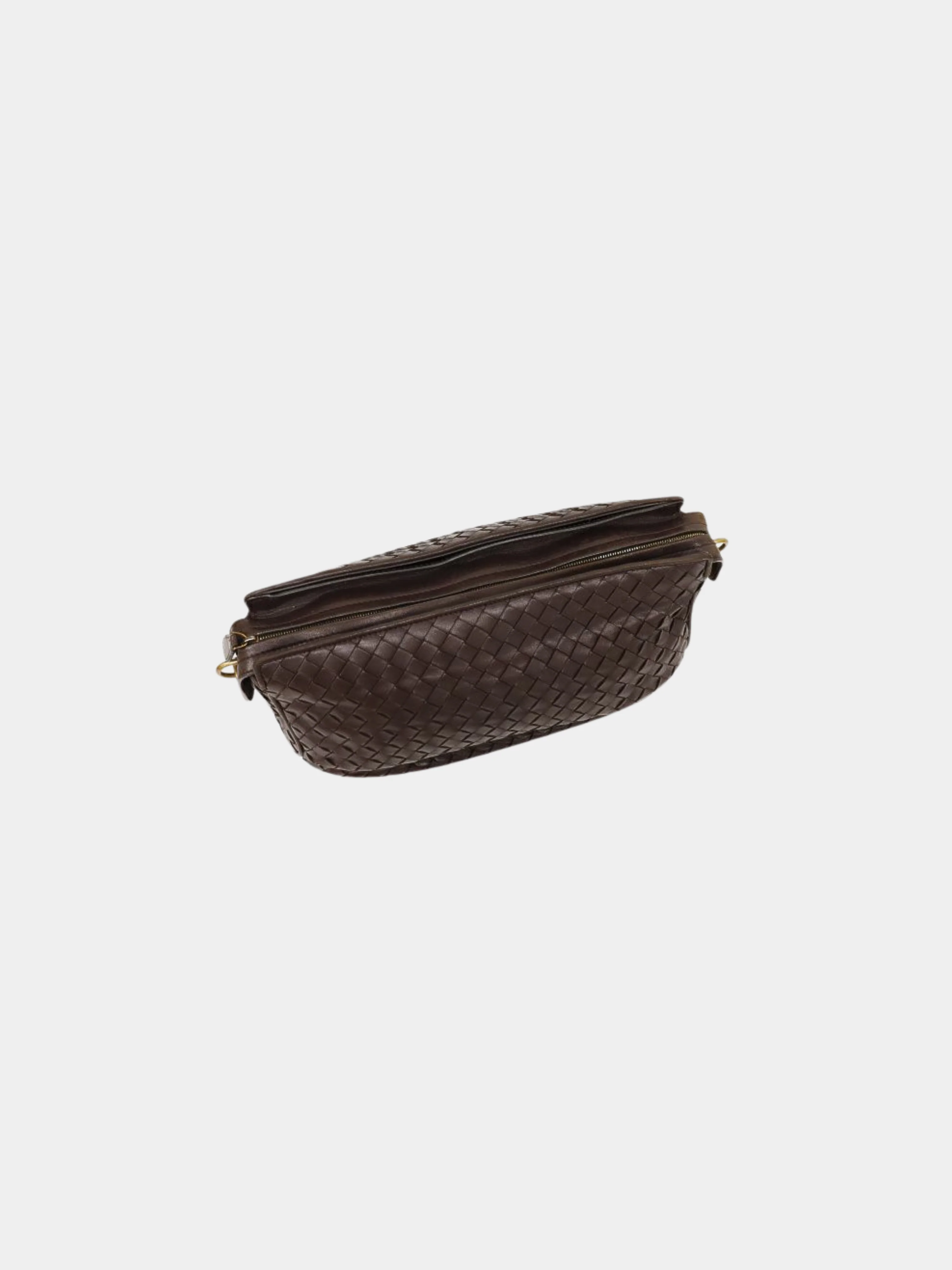 Bottega Veneta 2000s Brown Intrecciato Shoulder Bag - Image 2