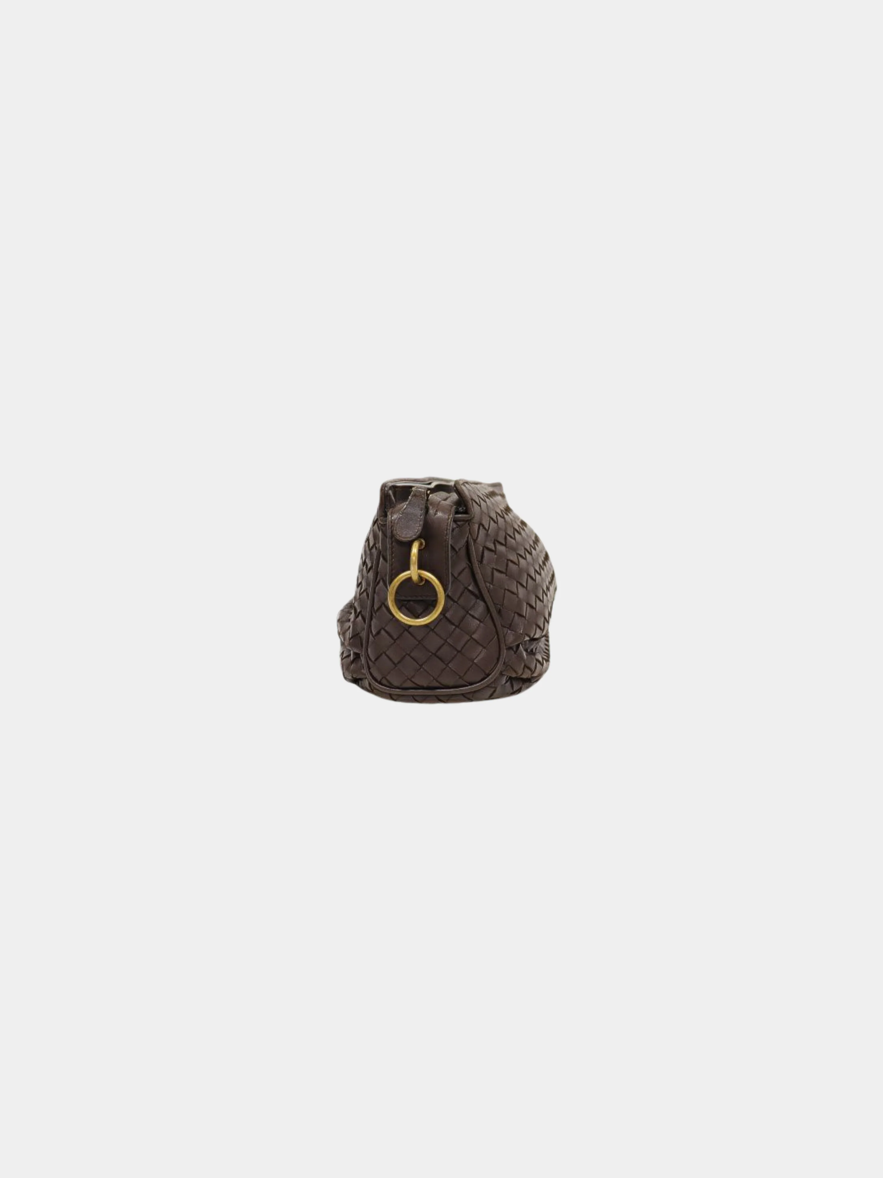 Bottega Veneta 2000s Brown Intrecciato Shoulder Bag - Image 3