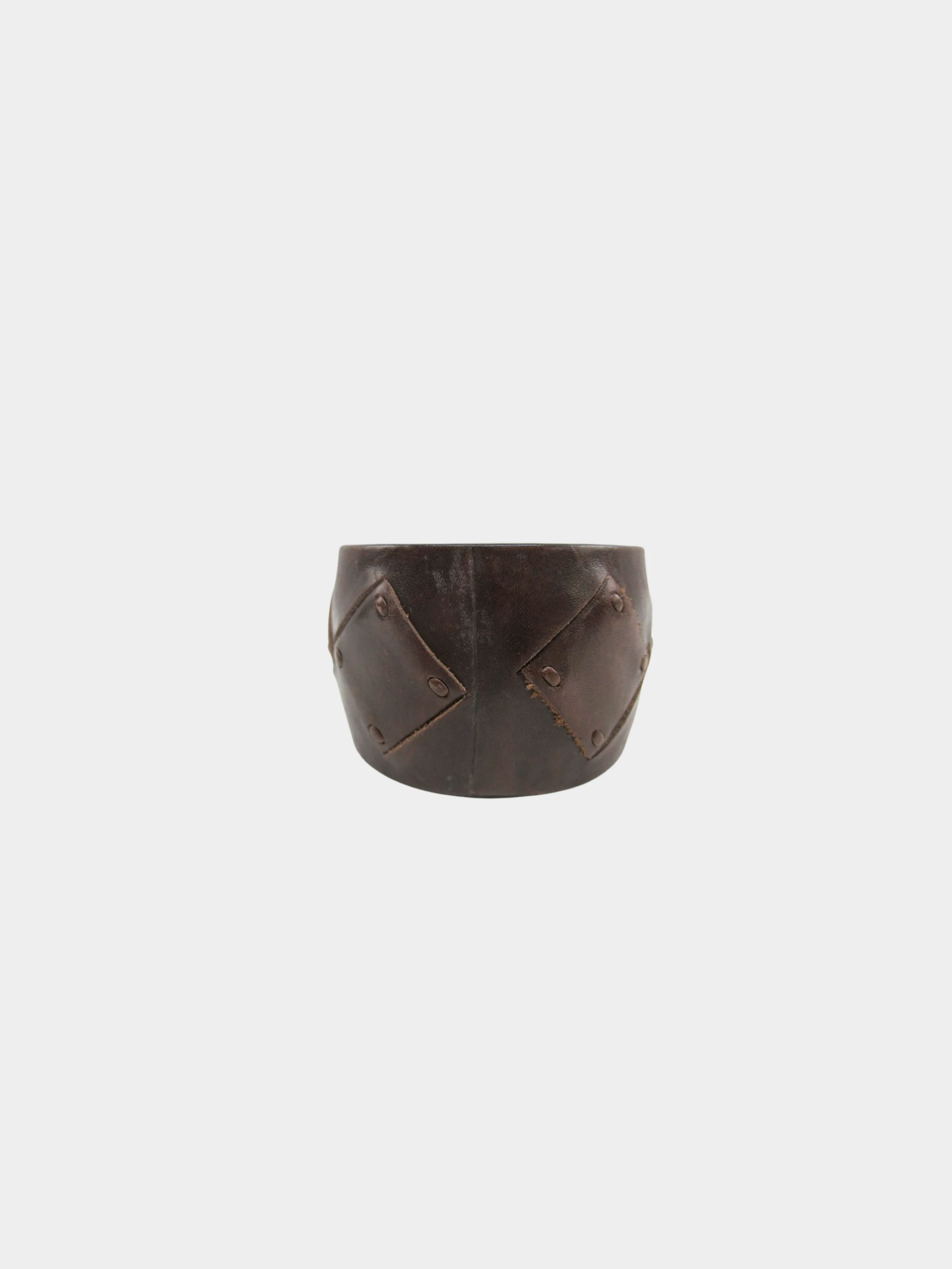 Bottega Veneta 2000s Brown Woven Intrecciato Bangle Cuff Bracelet - Image 2