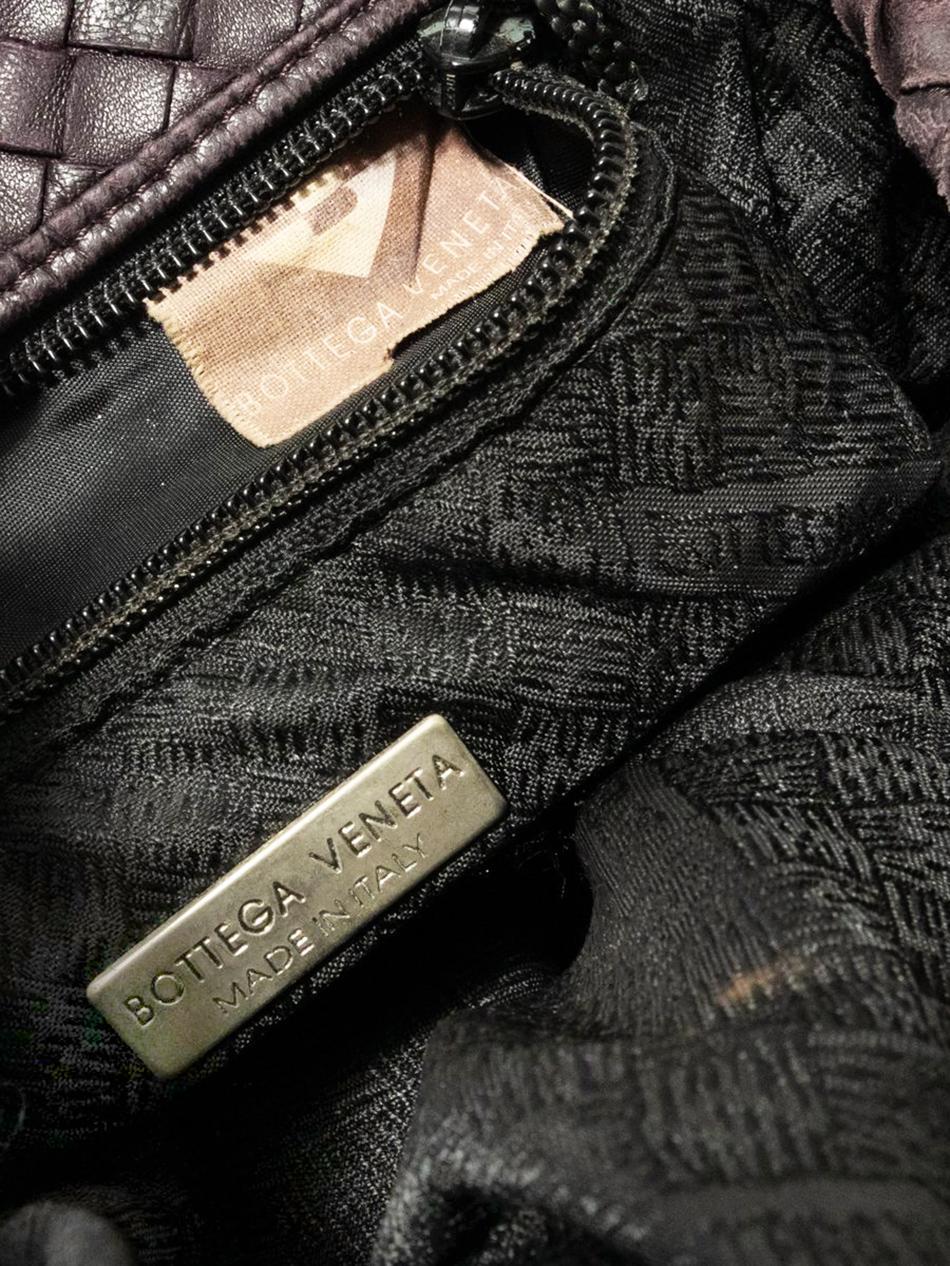 Bottega Veneta 2000s Dark Brown Intrecciato Leather Hobo Bag - Image 6