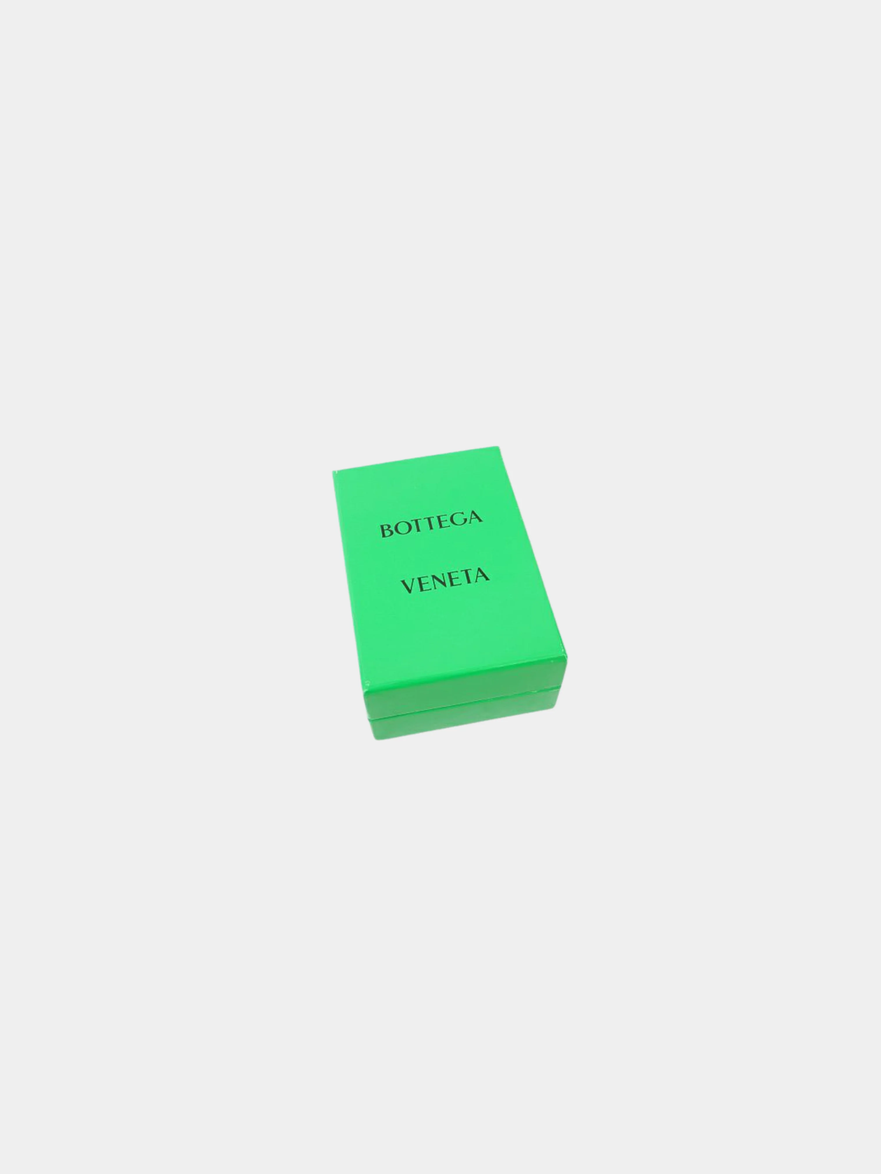 Bottega Veneta 2000s Green Leather Triangle Buckle Belt - Image 6
