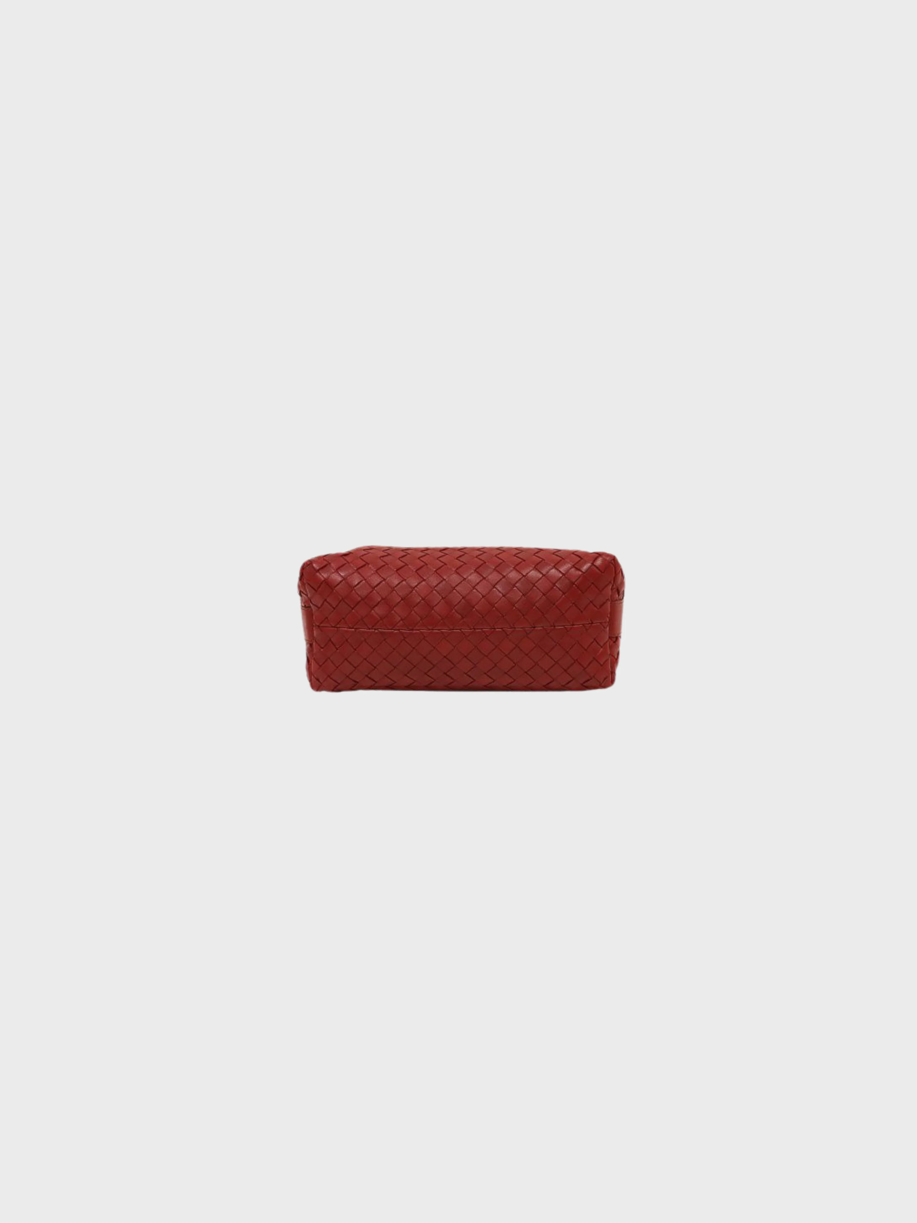 Bottega Veneta 2000s Red Leather Intrecciato Mini Handbag - Image 3