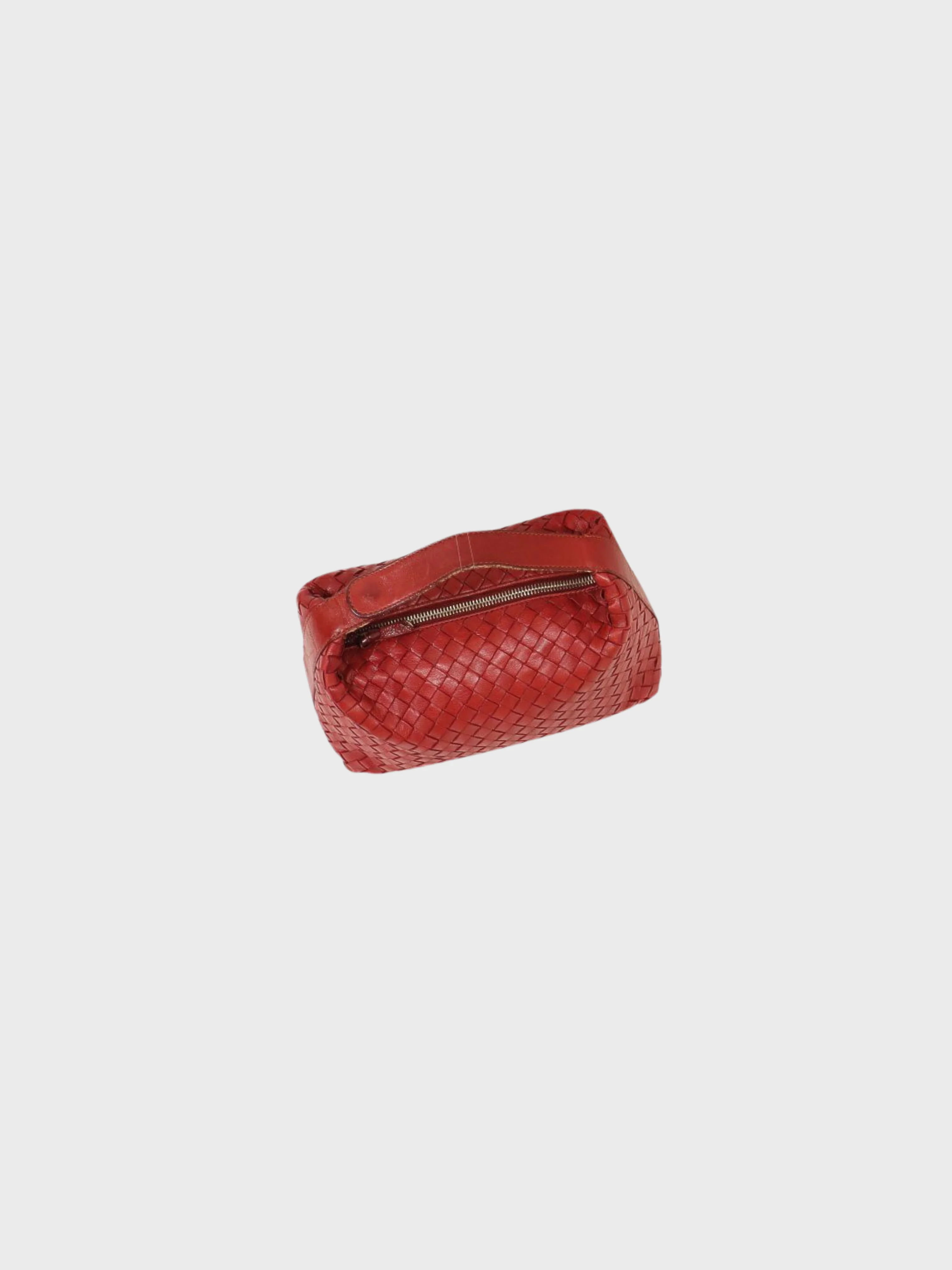 Bottega Veneta 2000s Red Leather Intrecciato Mini Handbag - Image 5