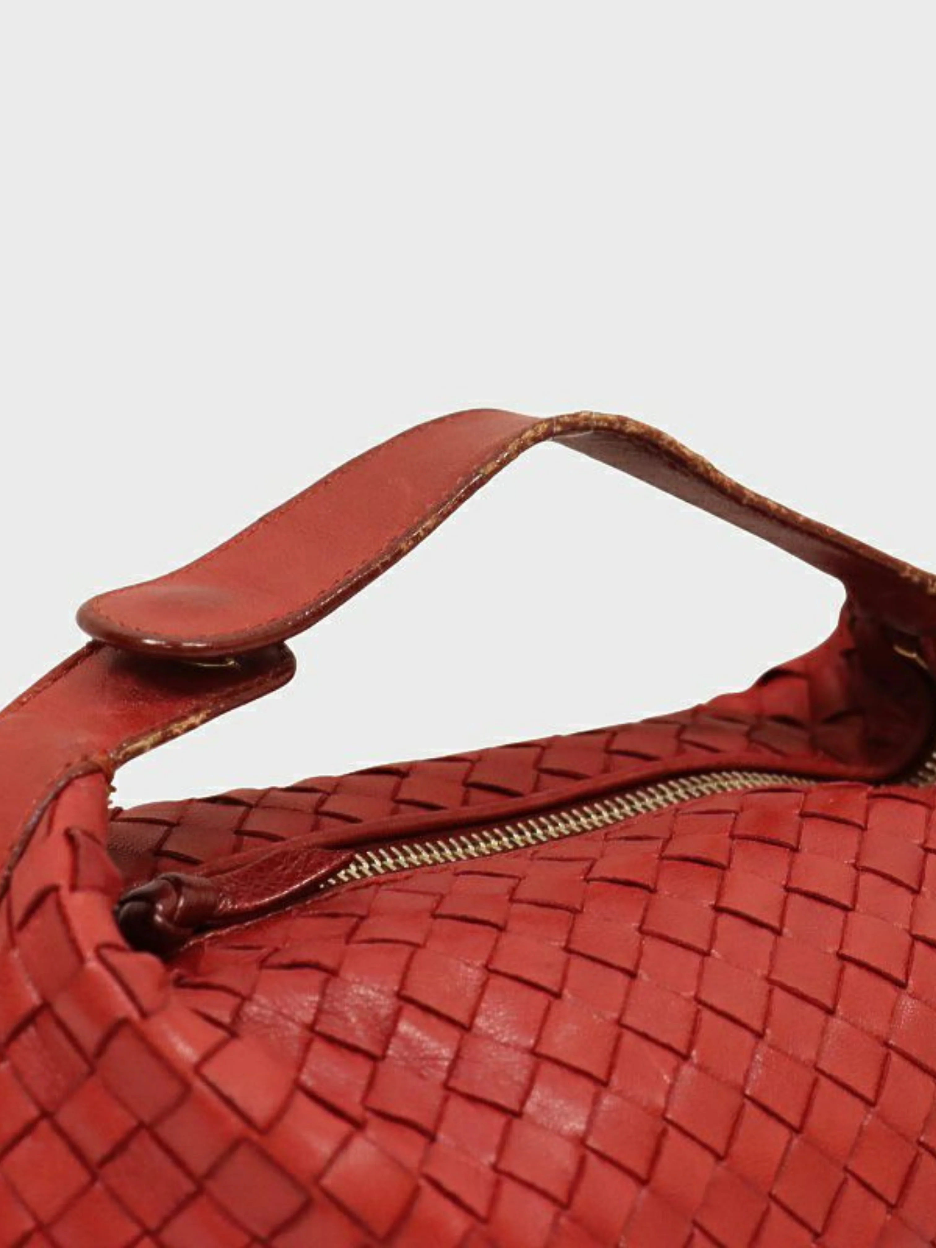 Bottega Veneta 2000s Red Leather Intrecciato Mini Handbag - Image 6