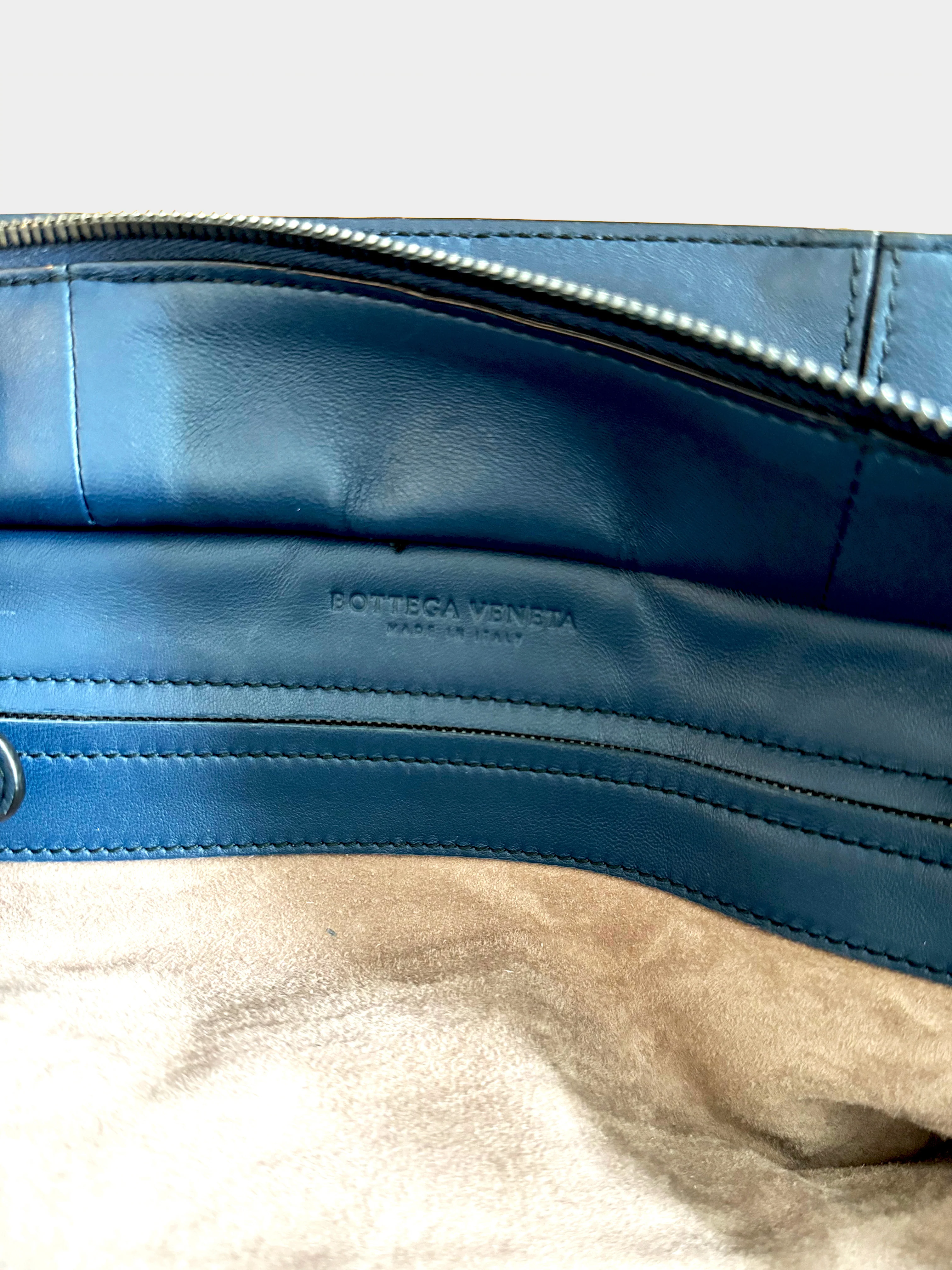 Bottega Veneta 2015 Blue Monaco Intrecciato Bag - Image 4