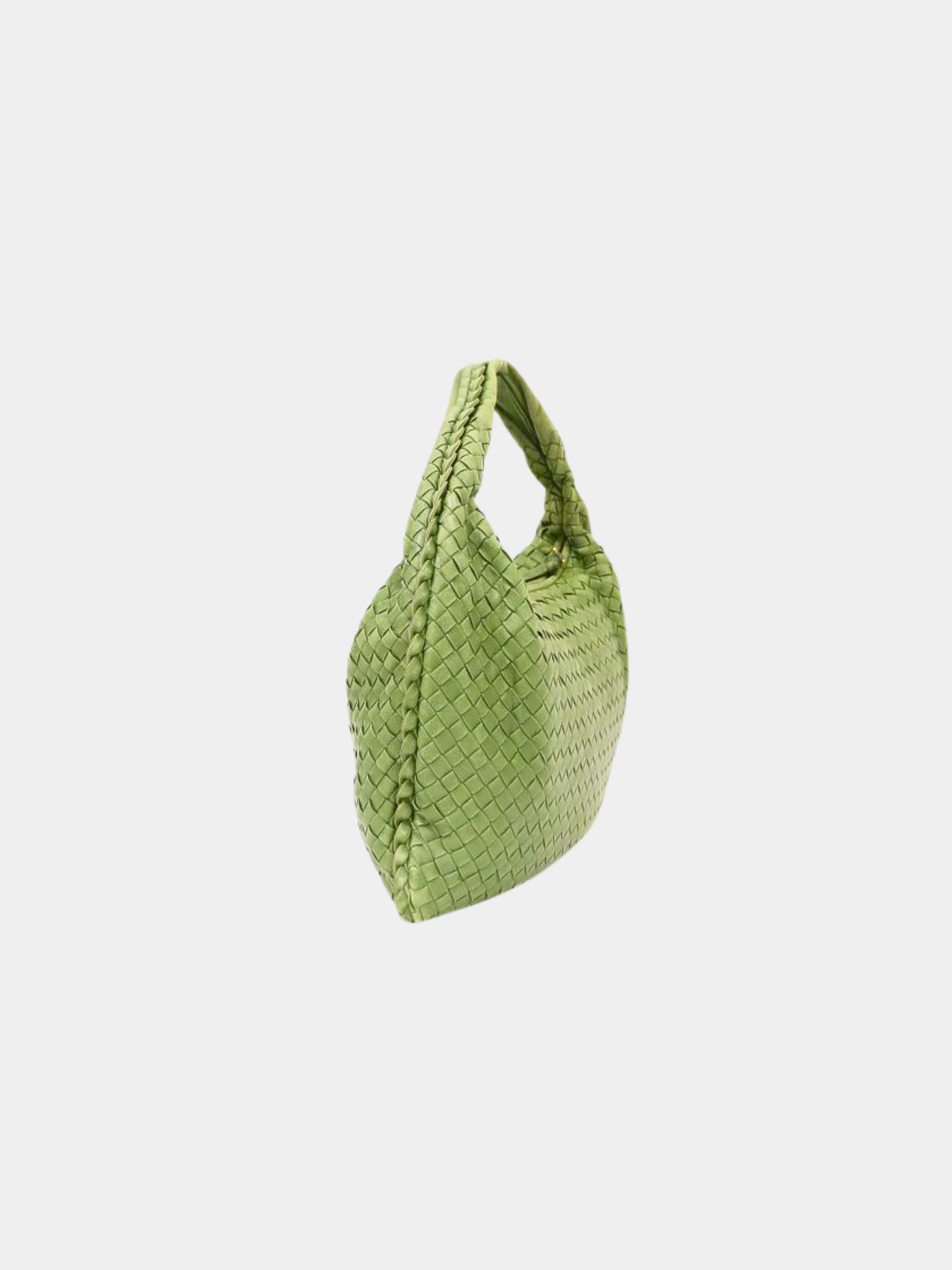 Bottega Veneta 2010s Green Intrecciato Shoulder Bag - Image 3