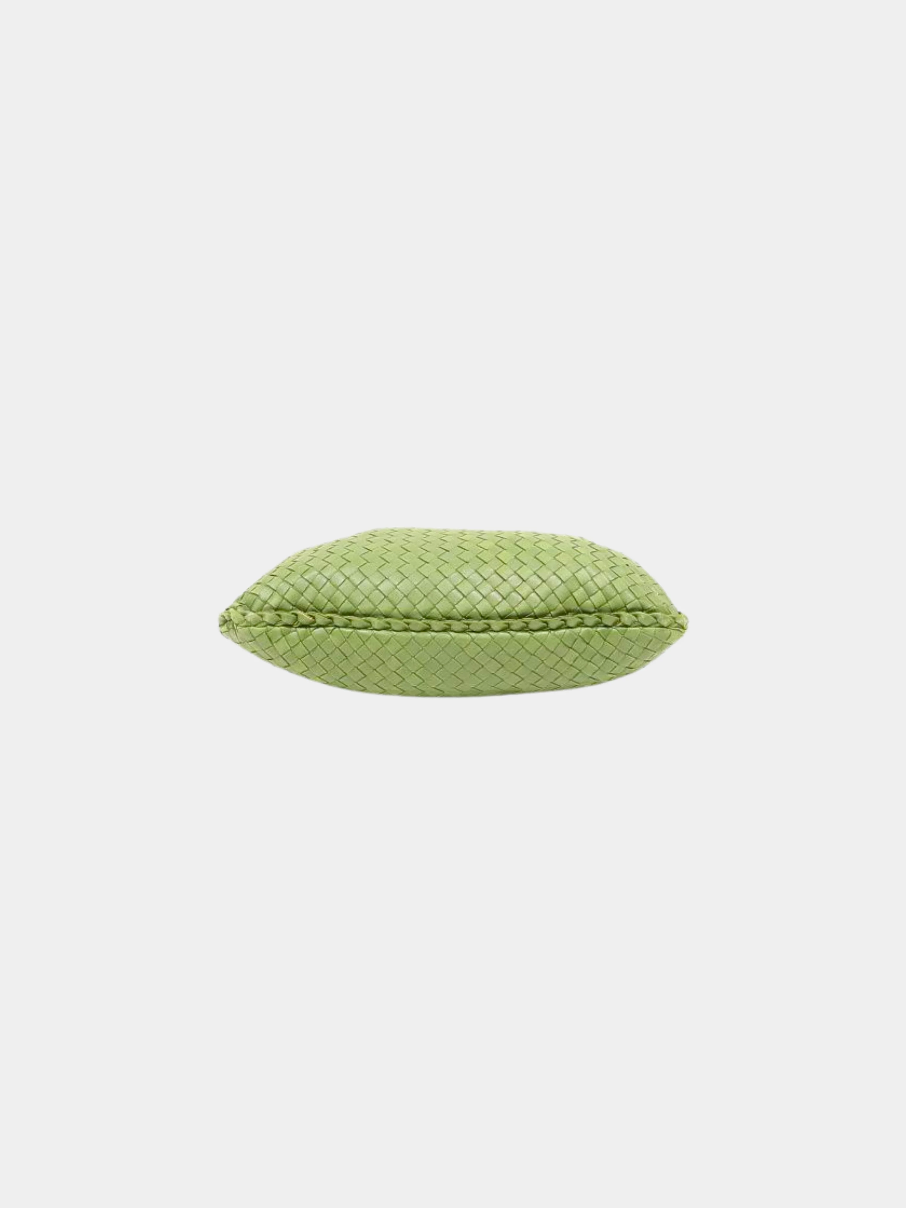 Bottega Veneta 2010s Green Intrecciato Shoulder Bag - Image 4