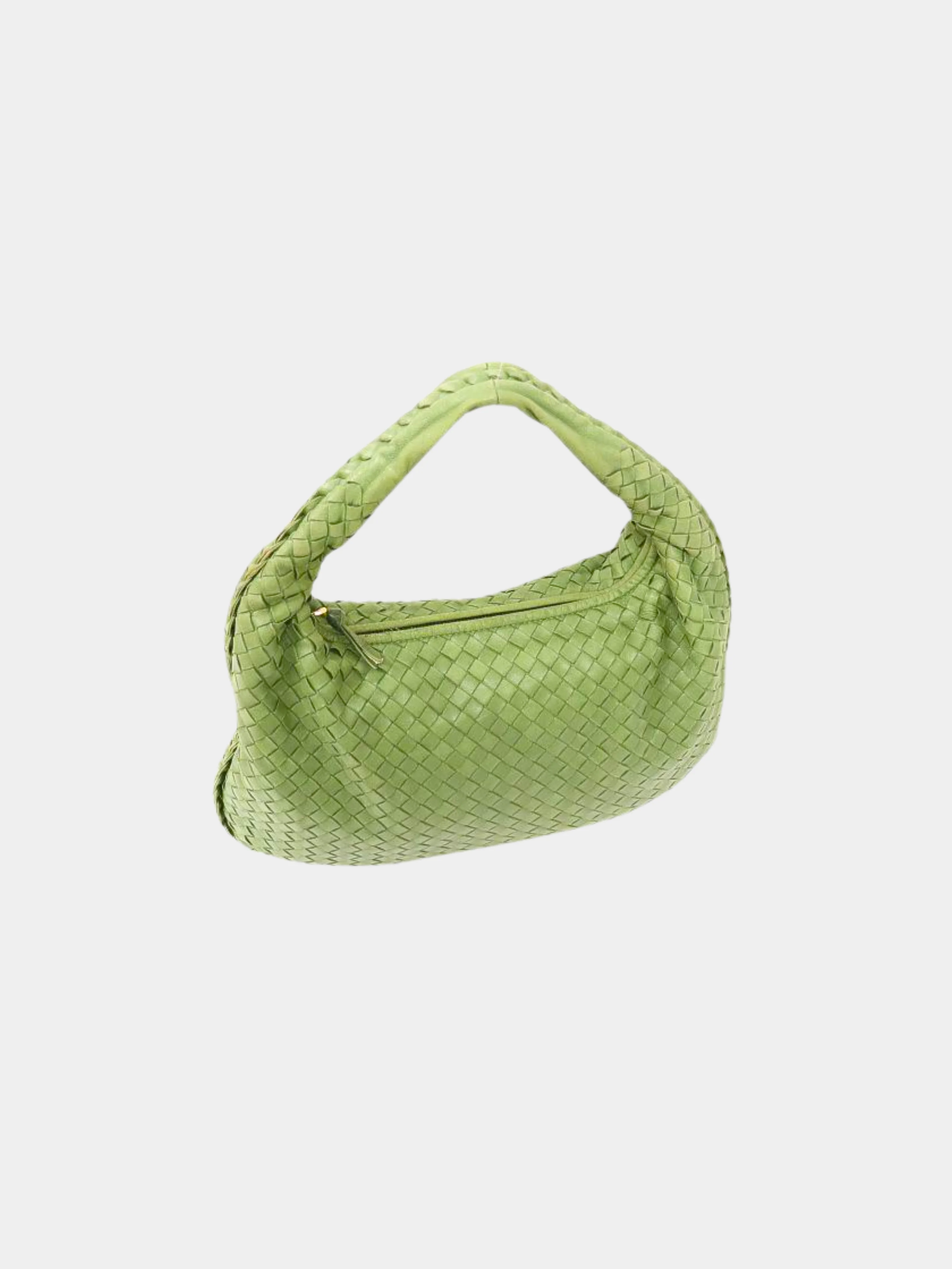 Bottega Veneta 2010s Green Intrecciato Shoulder Bag - Image 5