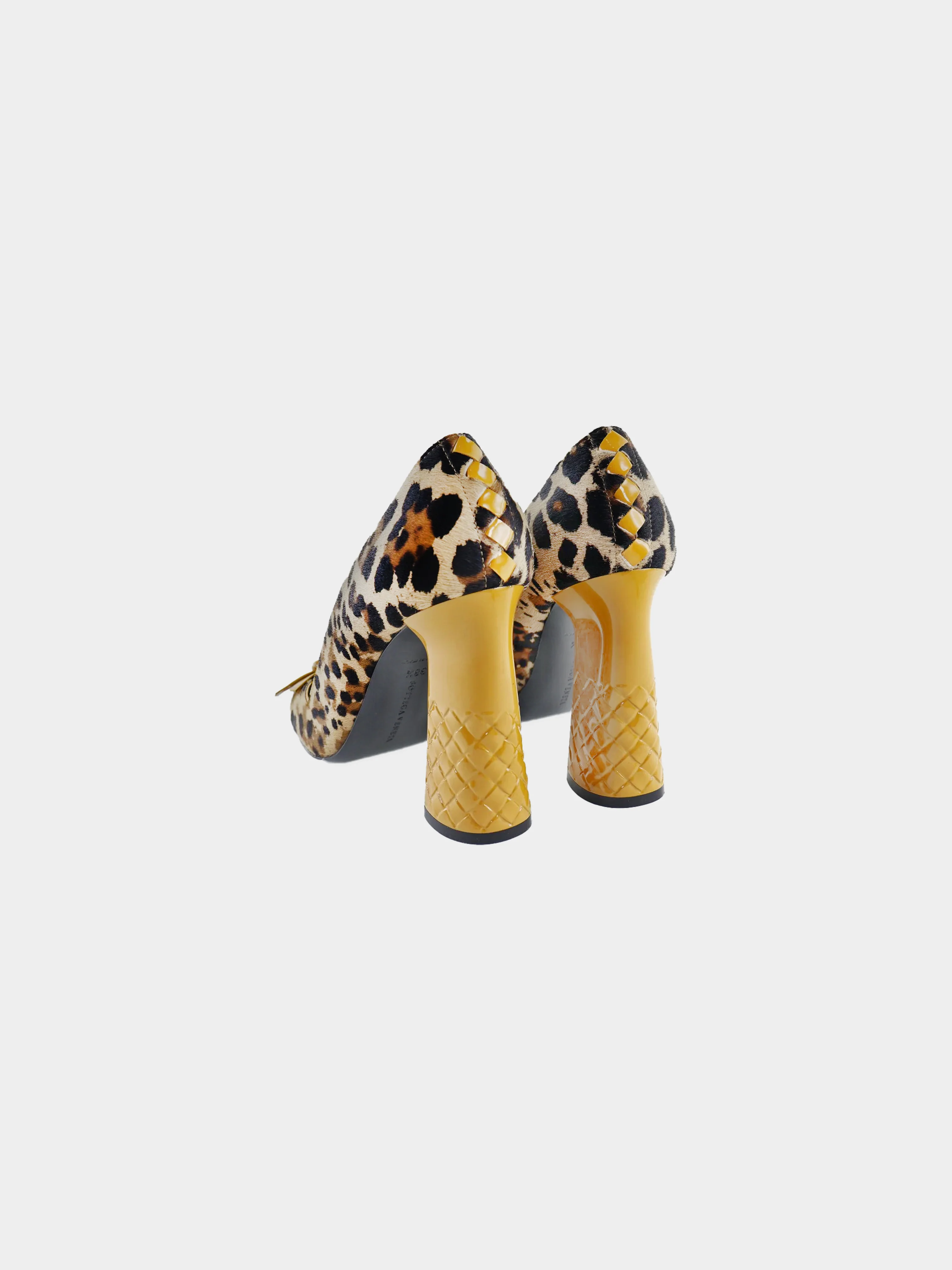 Bottega Veneta 2010s Leopard Print Pony Hair Pumps - Image 3