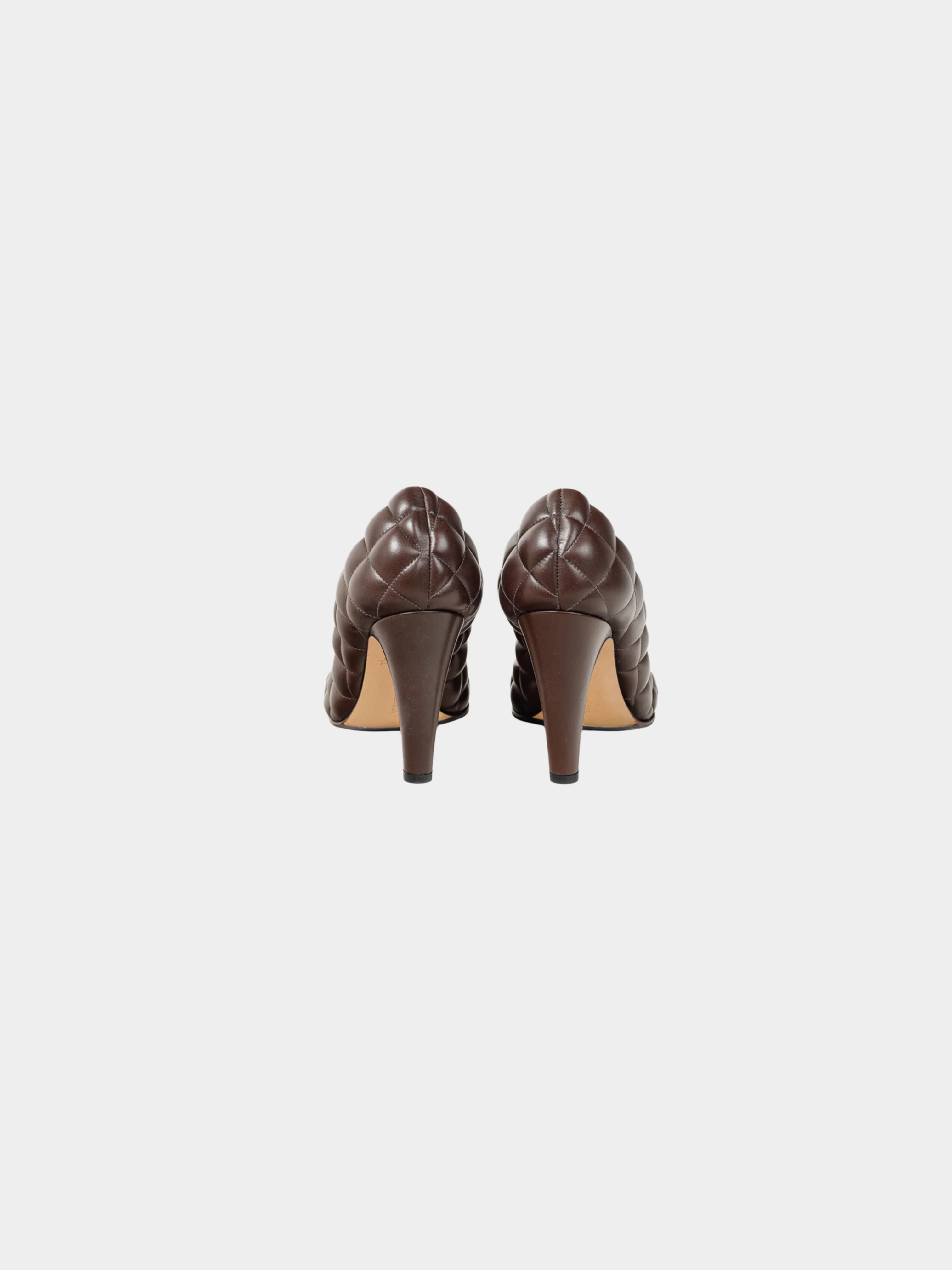 Bottega Veneta FW 2019-2020 Brown Quilted Nappa Leather Heels - Image 3