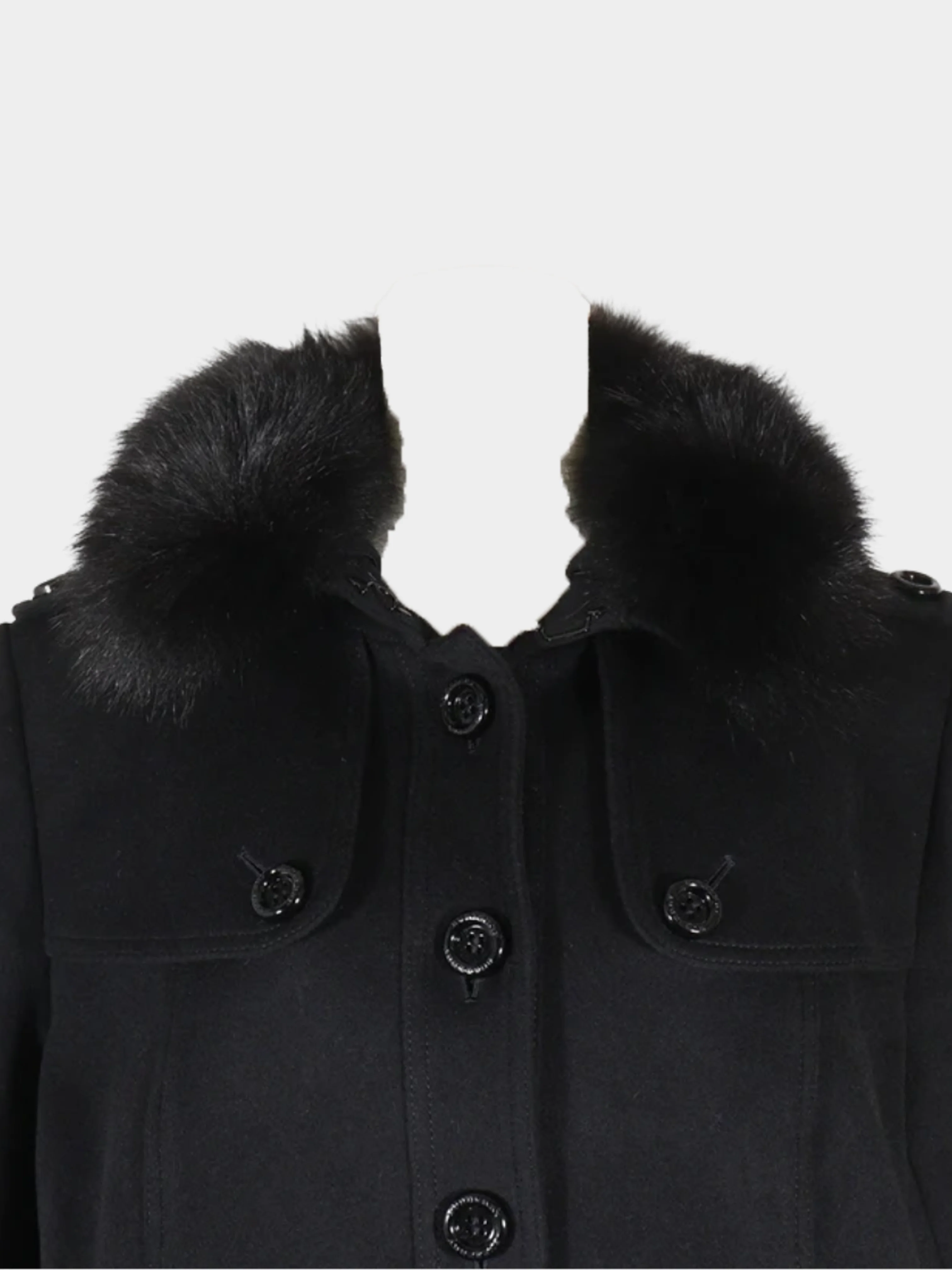 Burberry 2000s Black Bal-Collar Coat - Image 3
