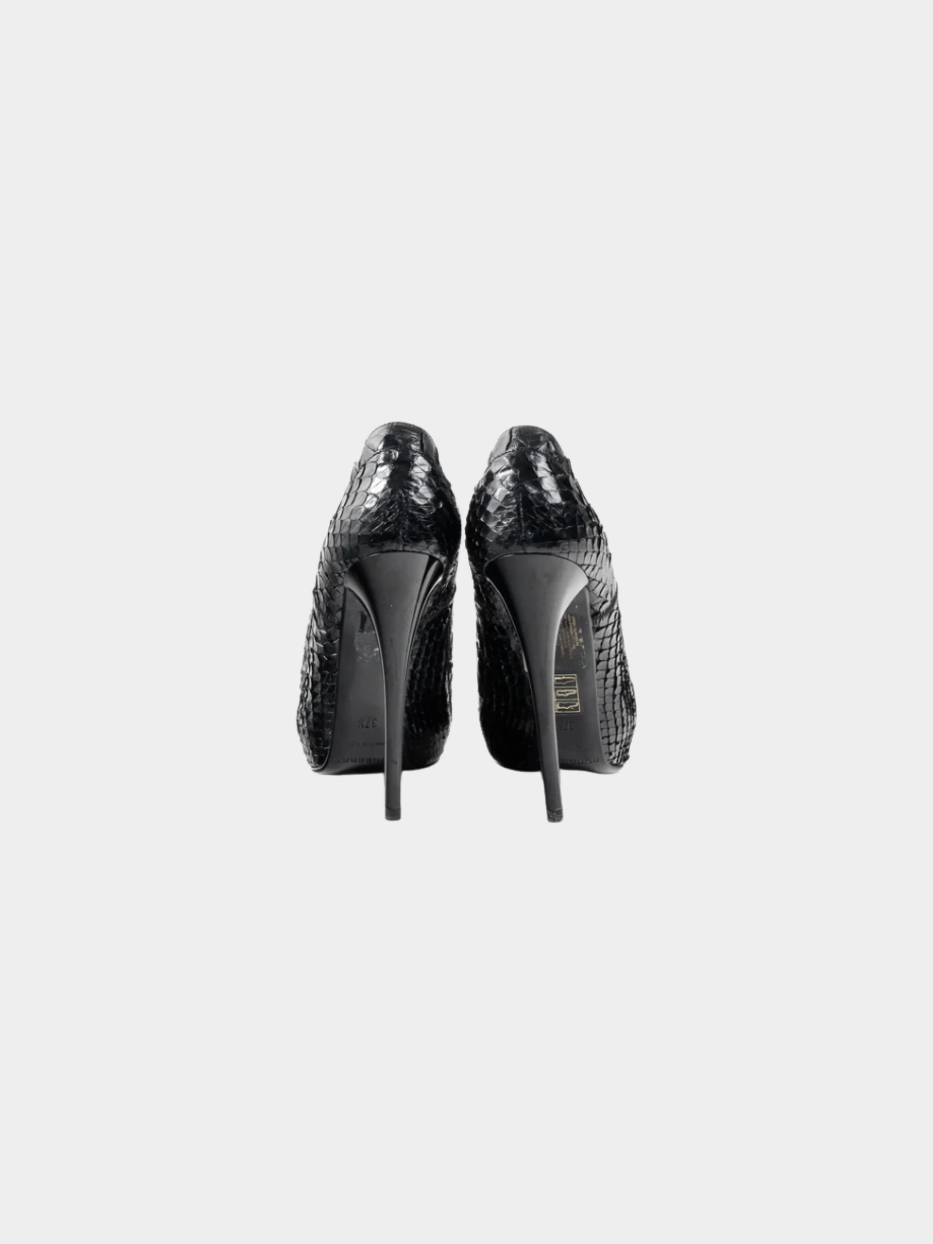 Burberry Prorsum 2000s Python Snakeskin Booties - Image 3