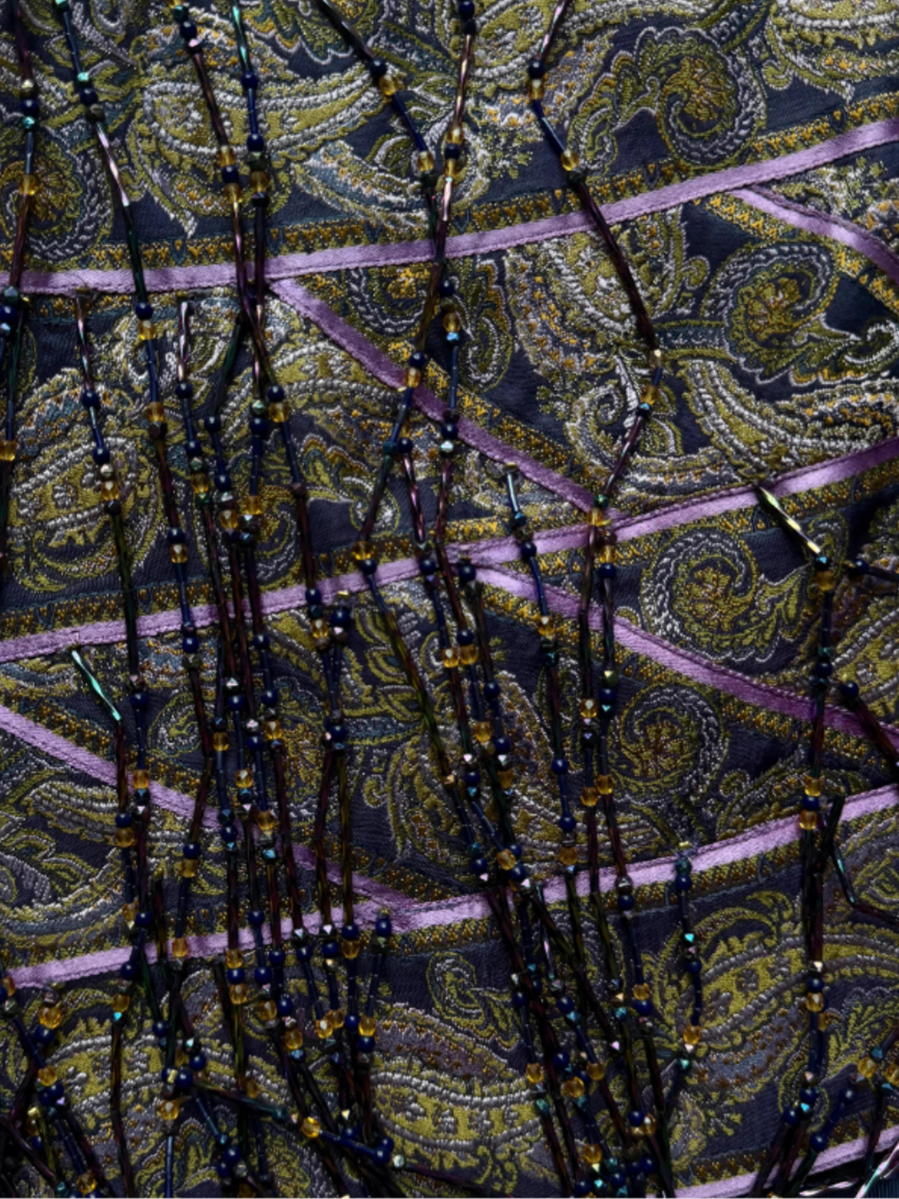 Carven Haute Couture 2000s Violet Embroidered Skirt - Image 4