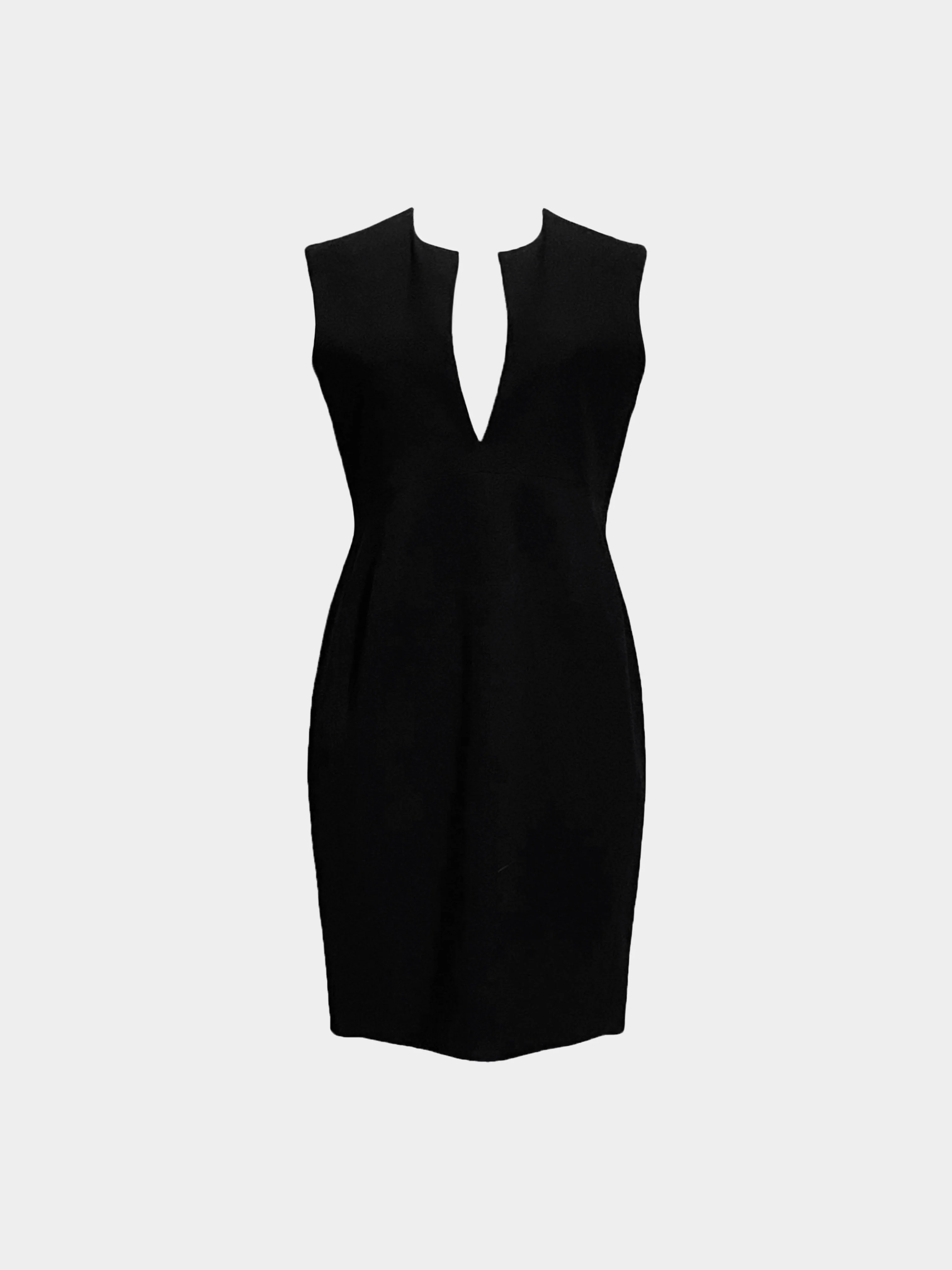Celine 1995 Black Viscose Dress