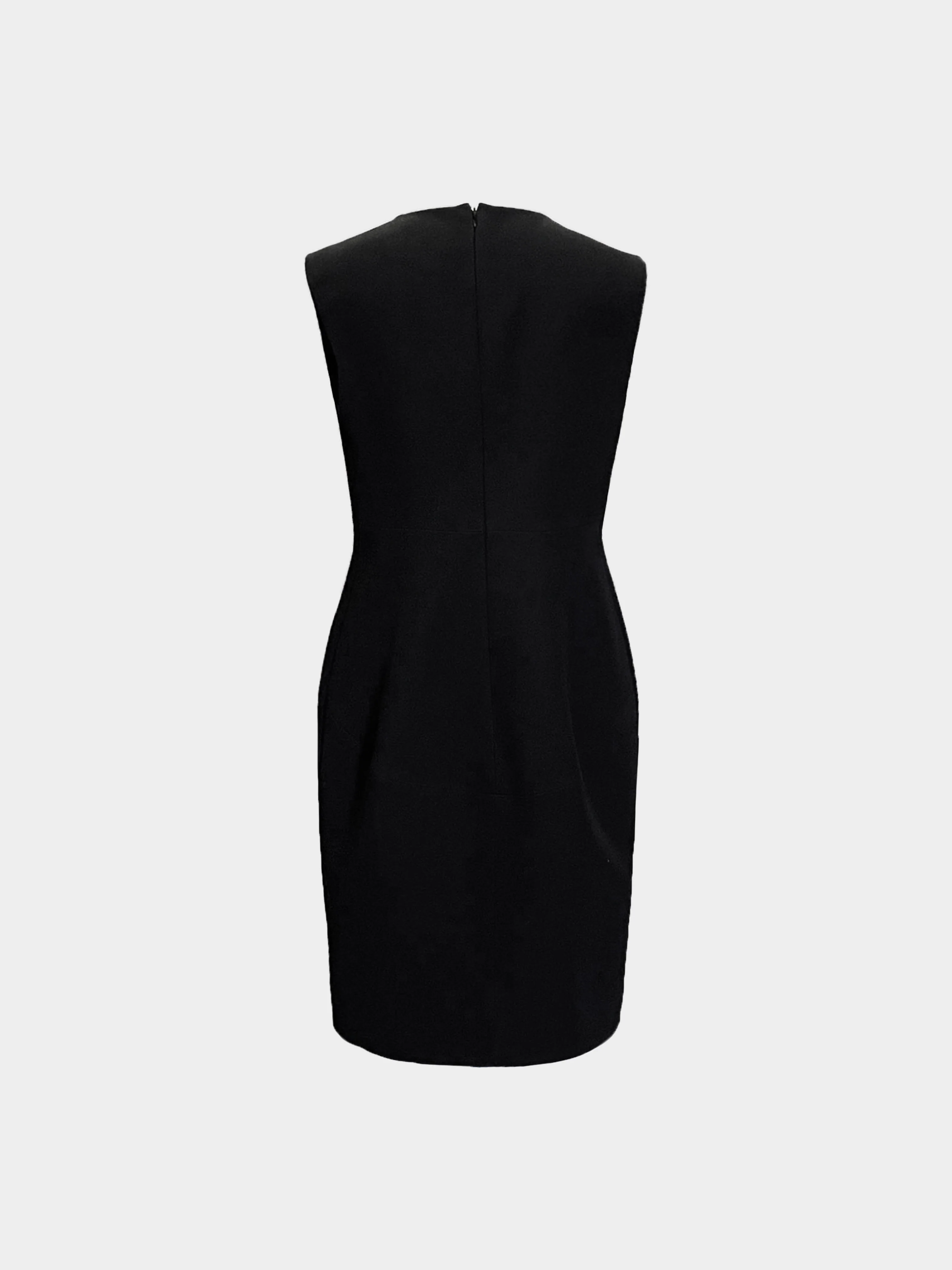 Celine 1995 Black Viscose Dress - Image 2