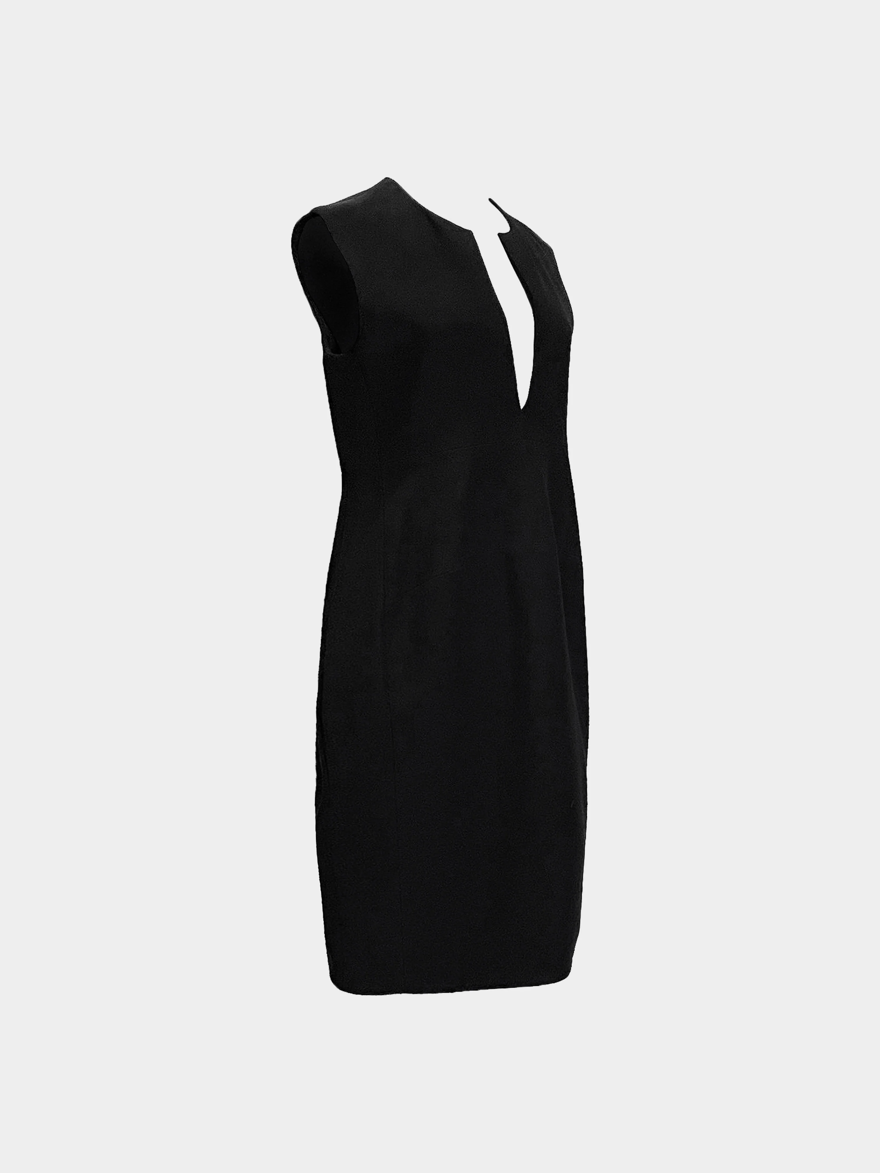 Celine 1995 Black Viscose Dress - Image 3