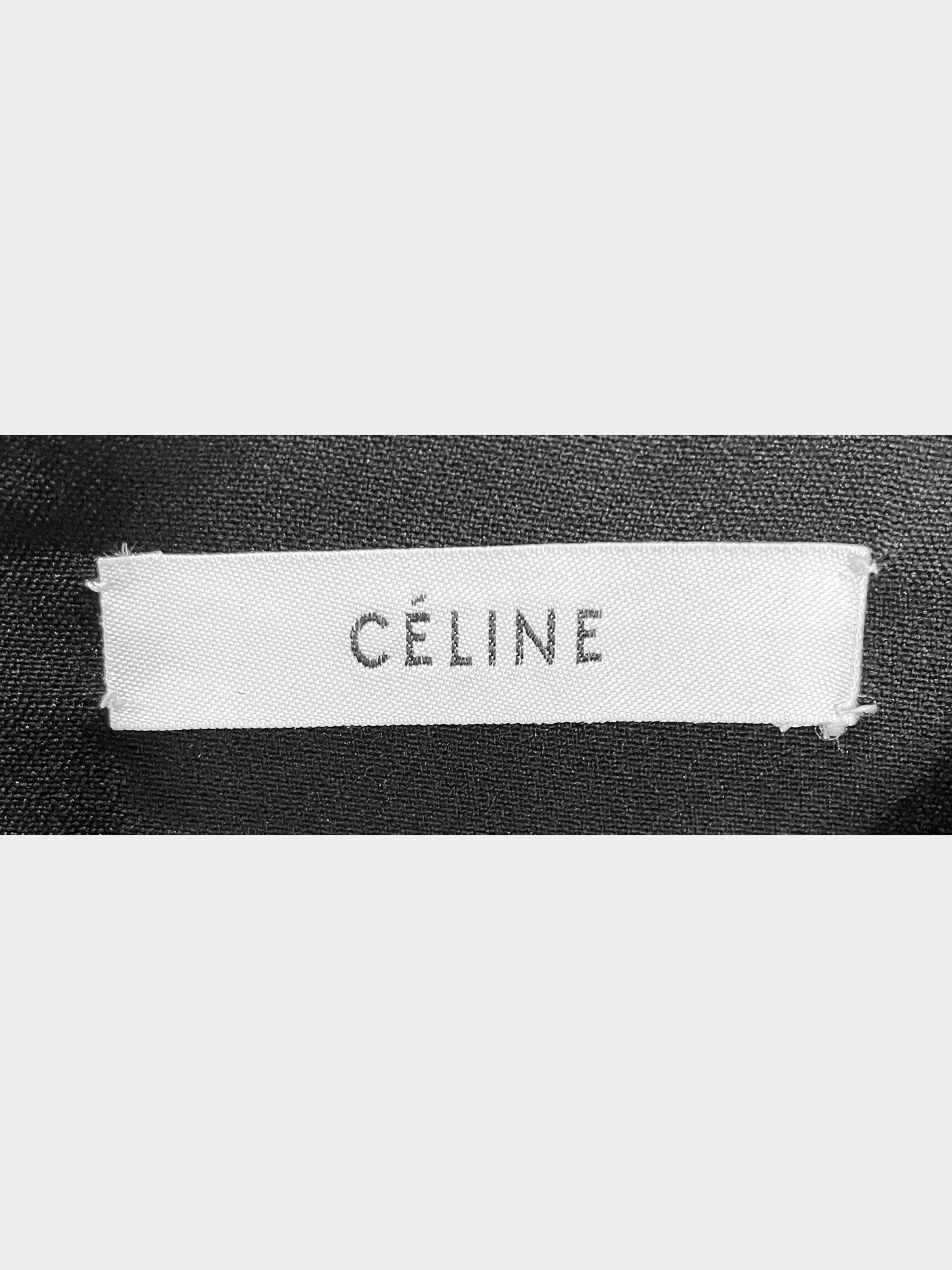 Celine 1995 Black Viscose Dress - Image 4