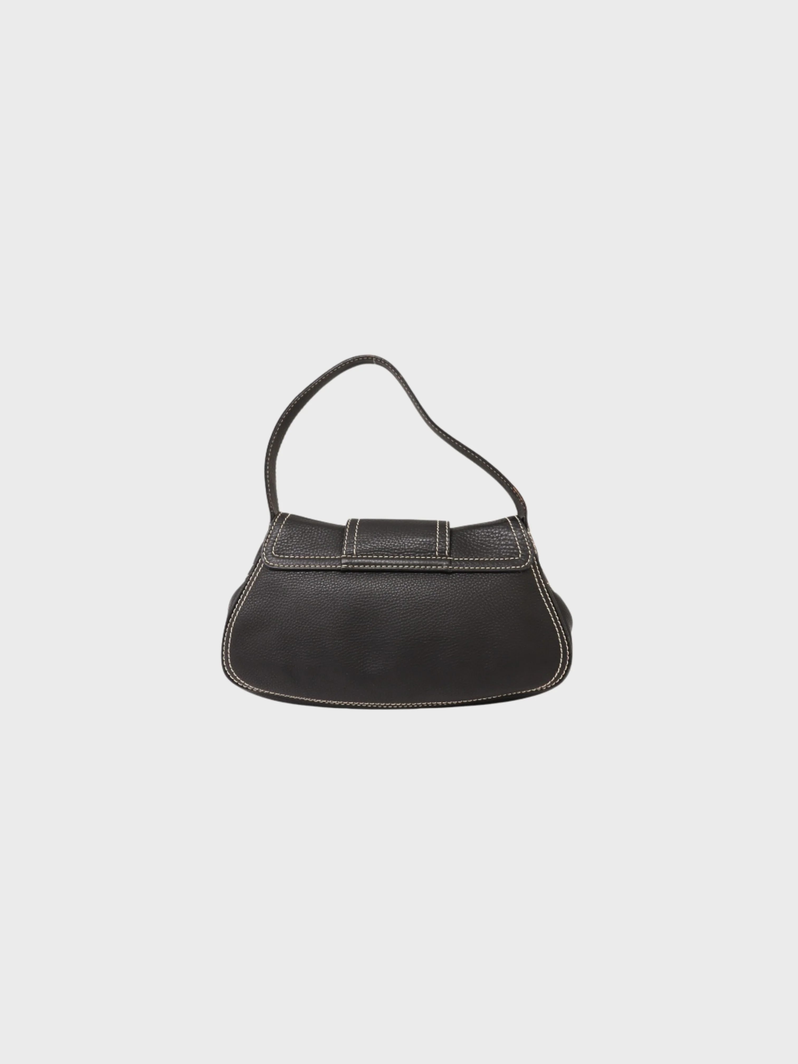 Celine 2000s Black Leather Logo Hardware One-Shoulder Bag - Image 2