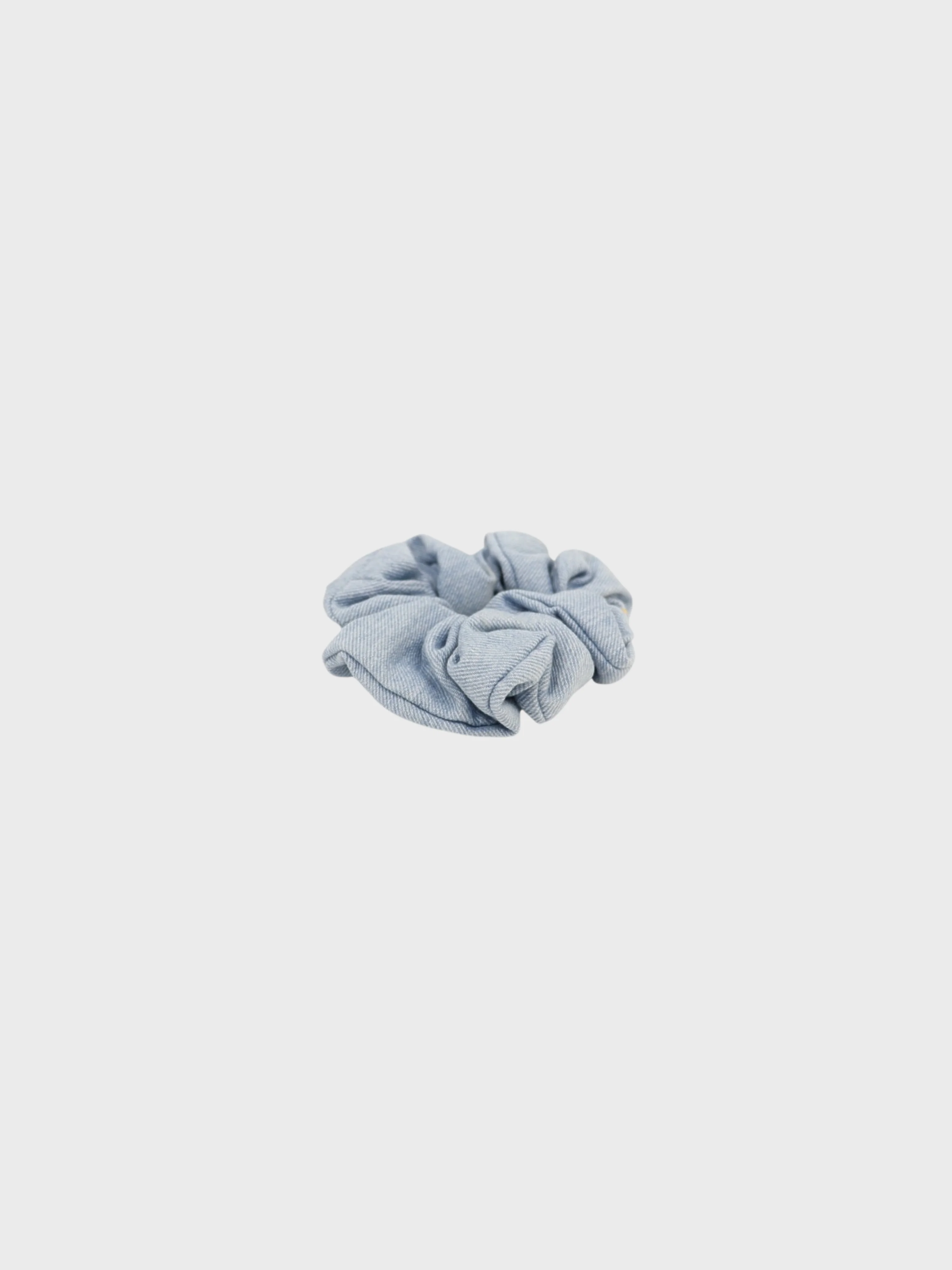 Celine 2020s Blue Cotton Triomphe Denim Scrunchie - Image 2
