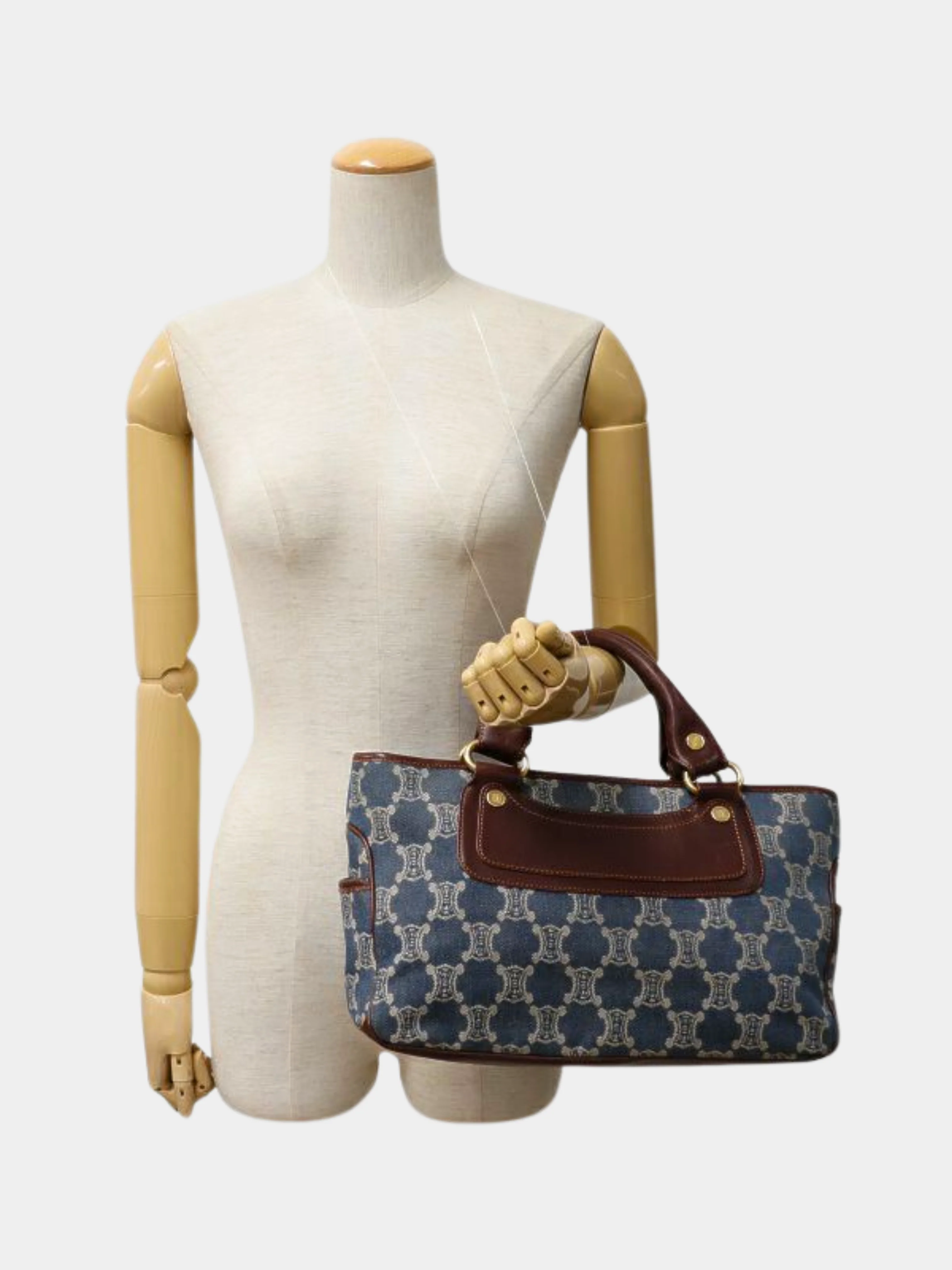 Celine 2000s Blue Denim Leather Macadam Boogie Bag - Image 10