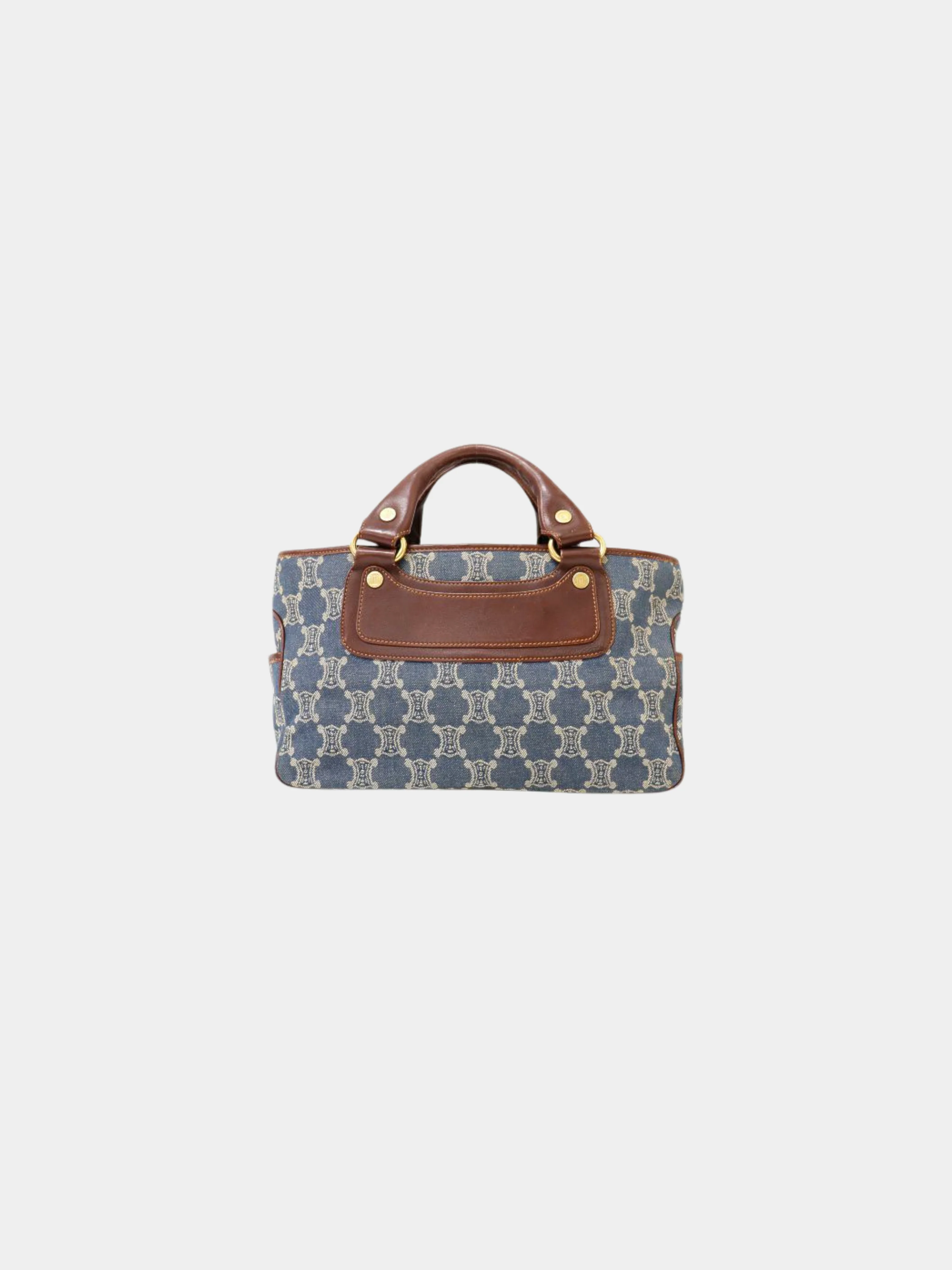 Celine 2000s Blue Denim Leather Macadam Boogie Bag - Image 2