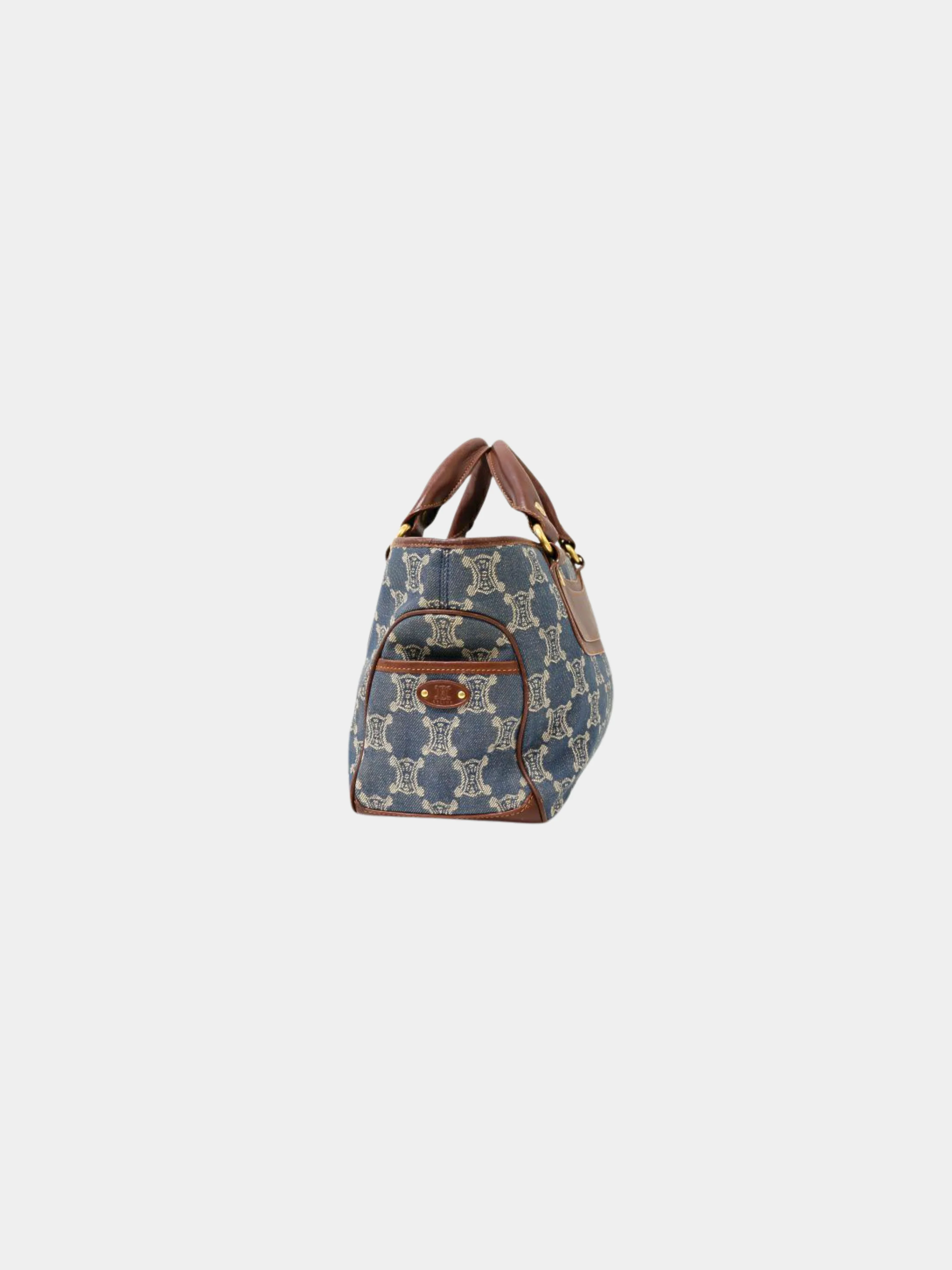 Celine 2000s Blue Denim Leather Macadam Boogie Bag - Image 3