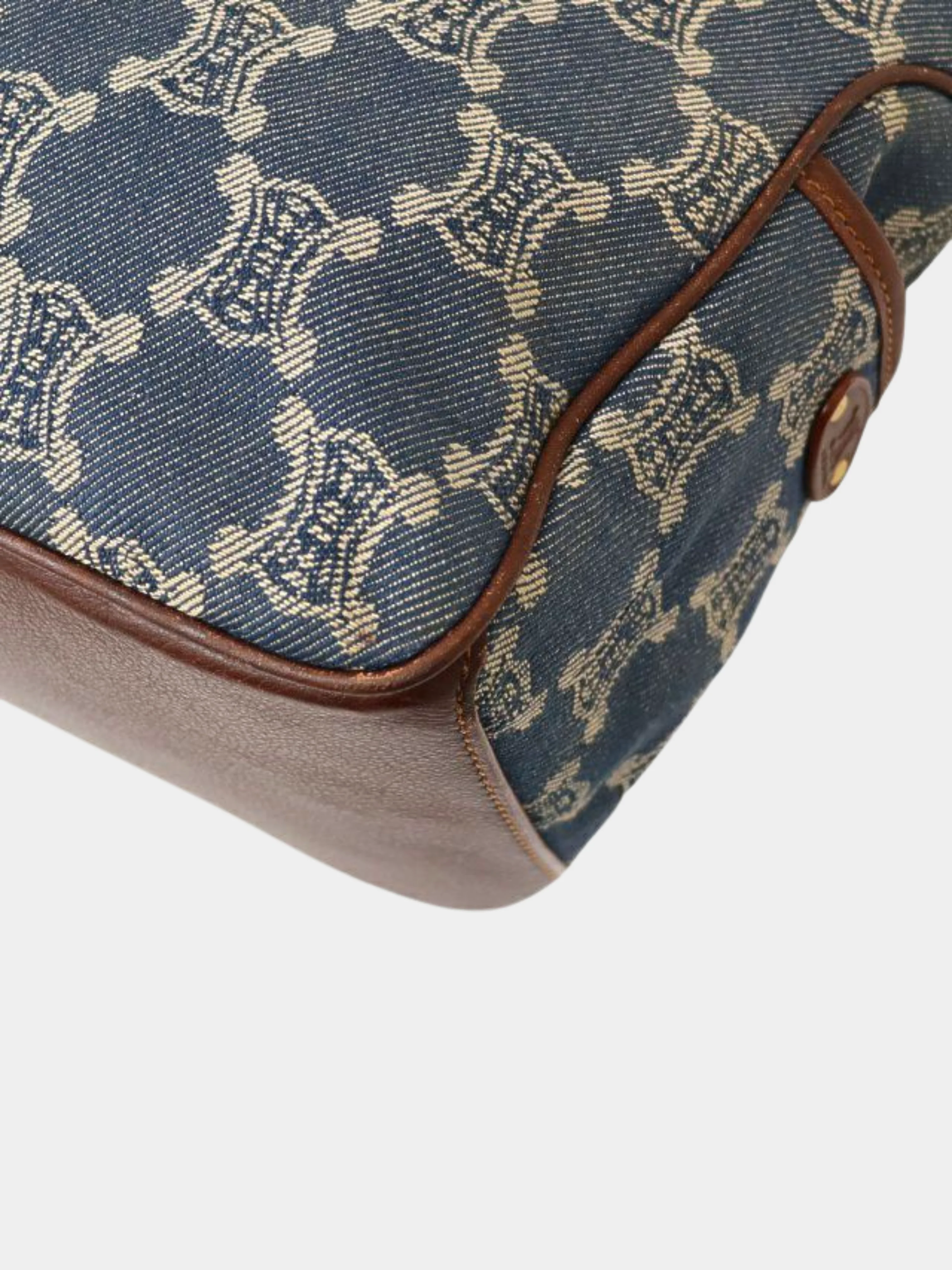 Celine 2000s Blue Denim Leather Macadam Boogie Bag - Image 4