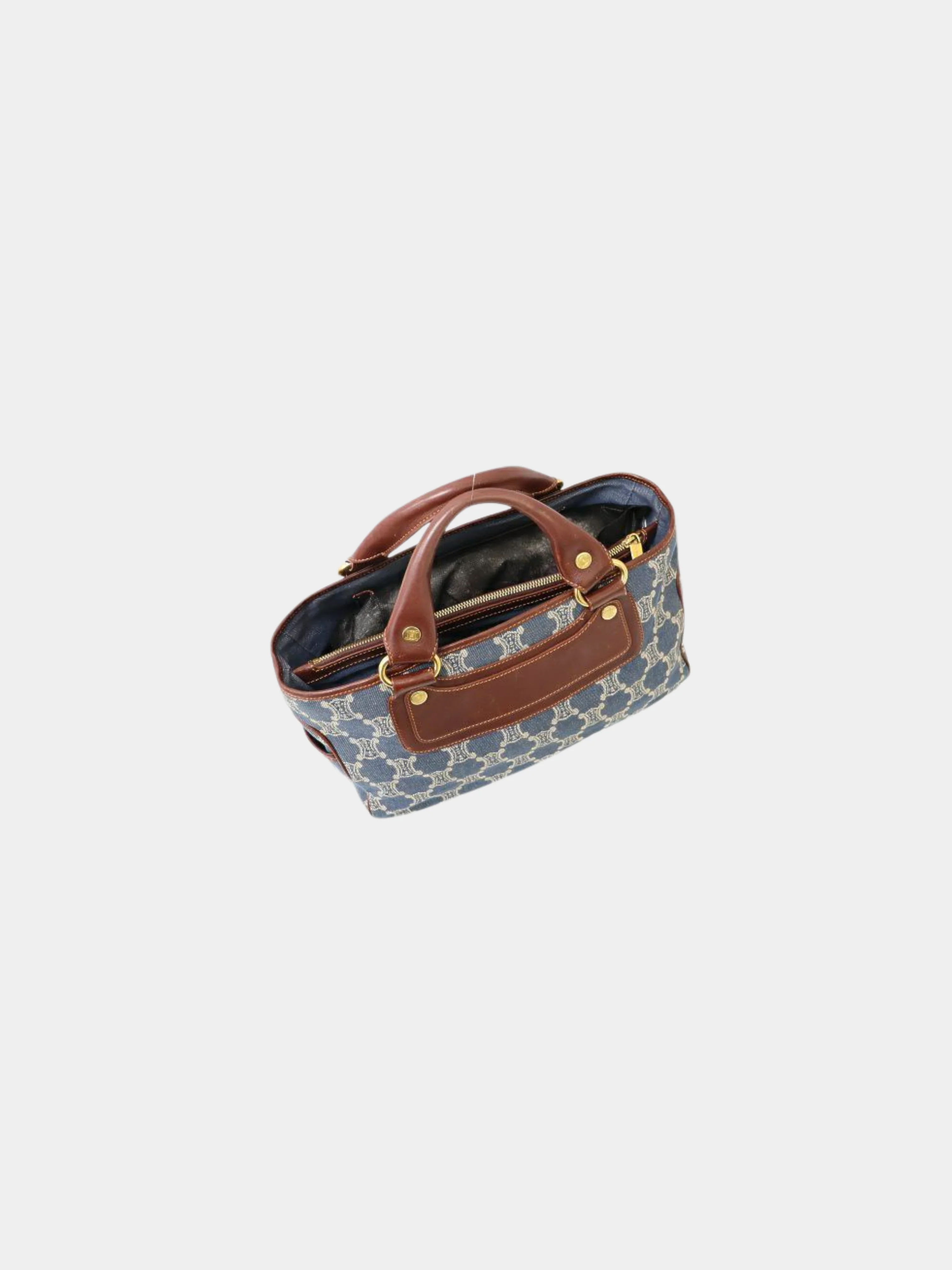 Celine 2000s Blue Denim Leather Macadam Boogie Bag - Image 6