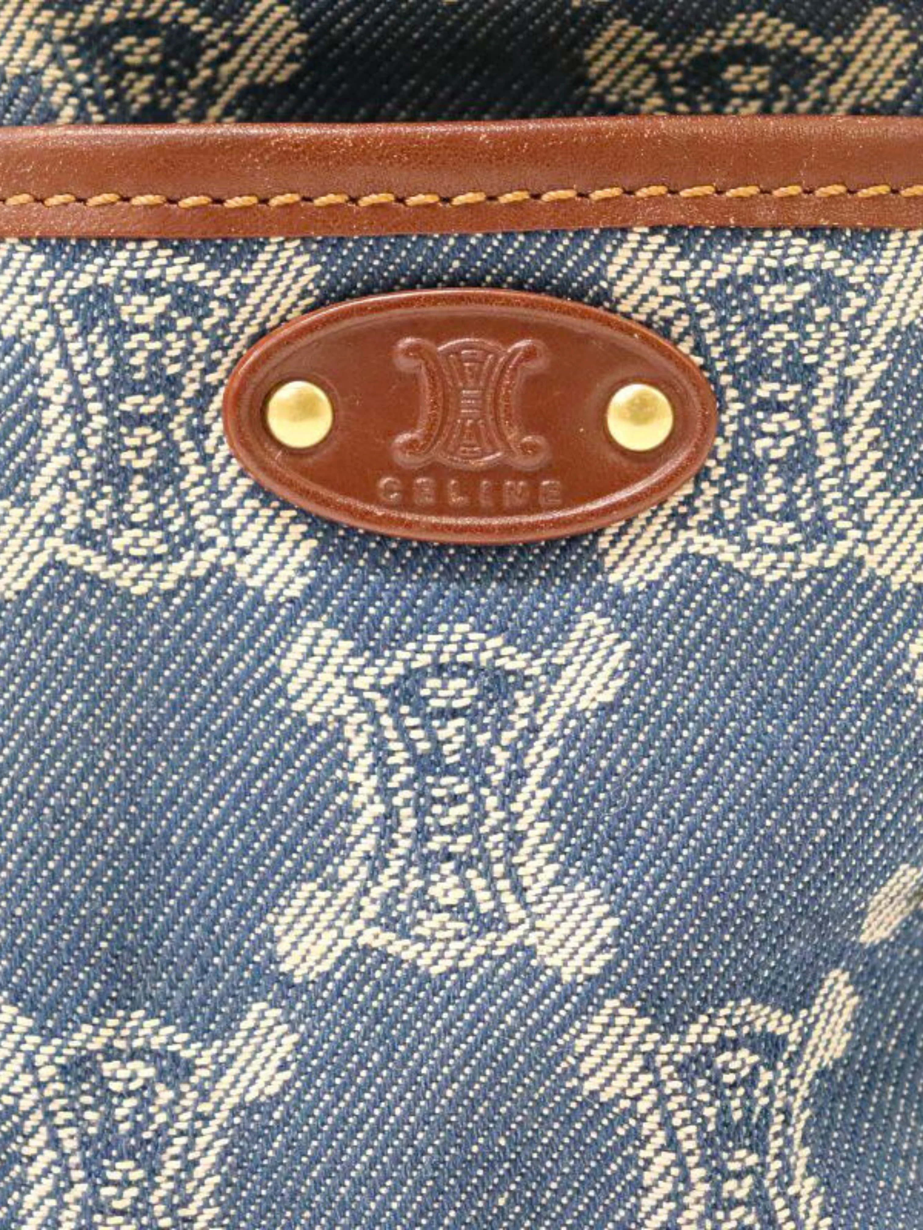 Celine 2000s Blue Denim Leather Macadam Boogie Bag - Image 7